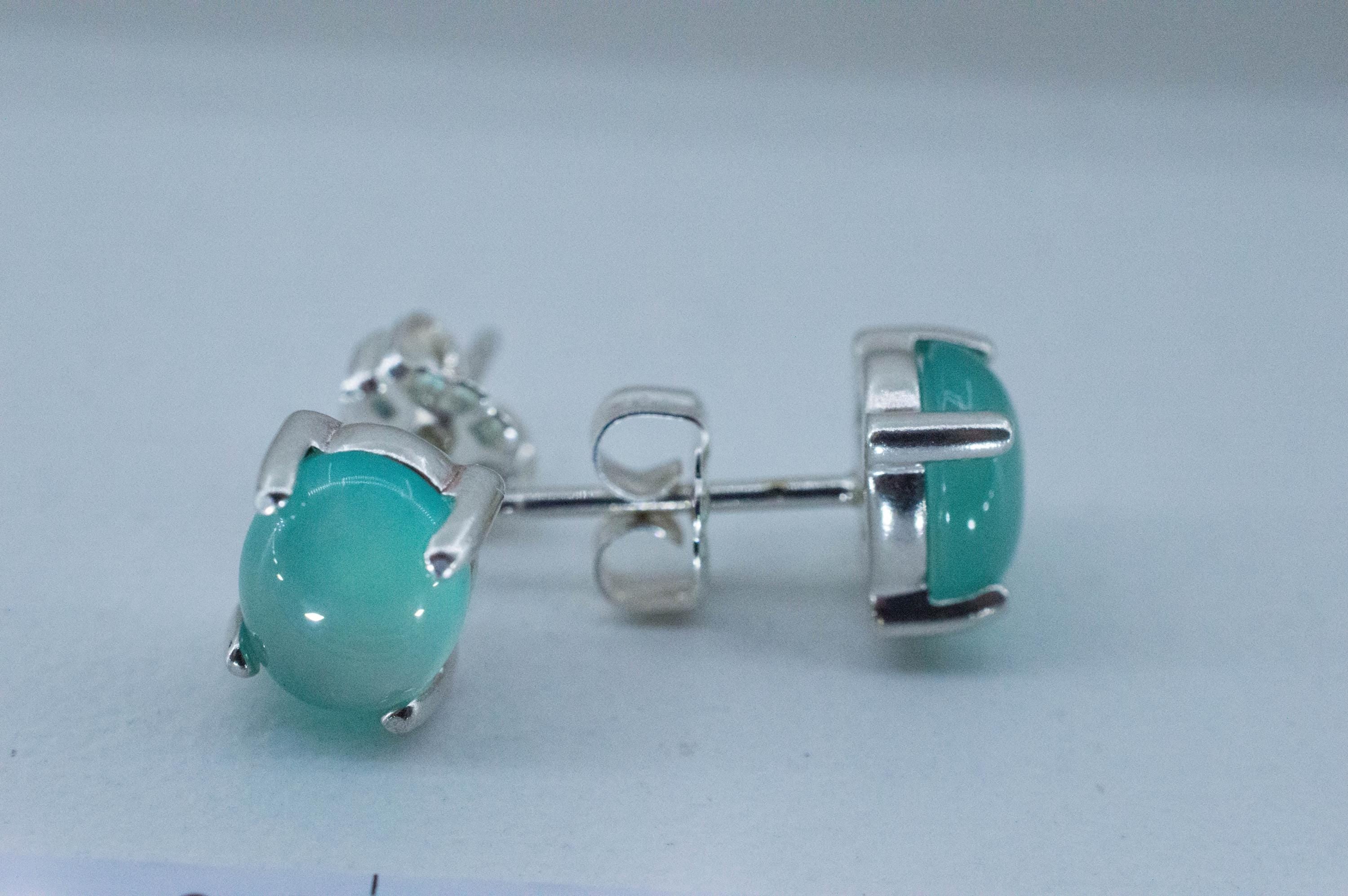 Aquaprase Earrings; Natural Untreated African Aquaprase™; 2.175cts - Mark Oliver Gems