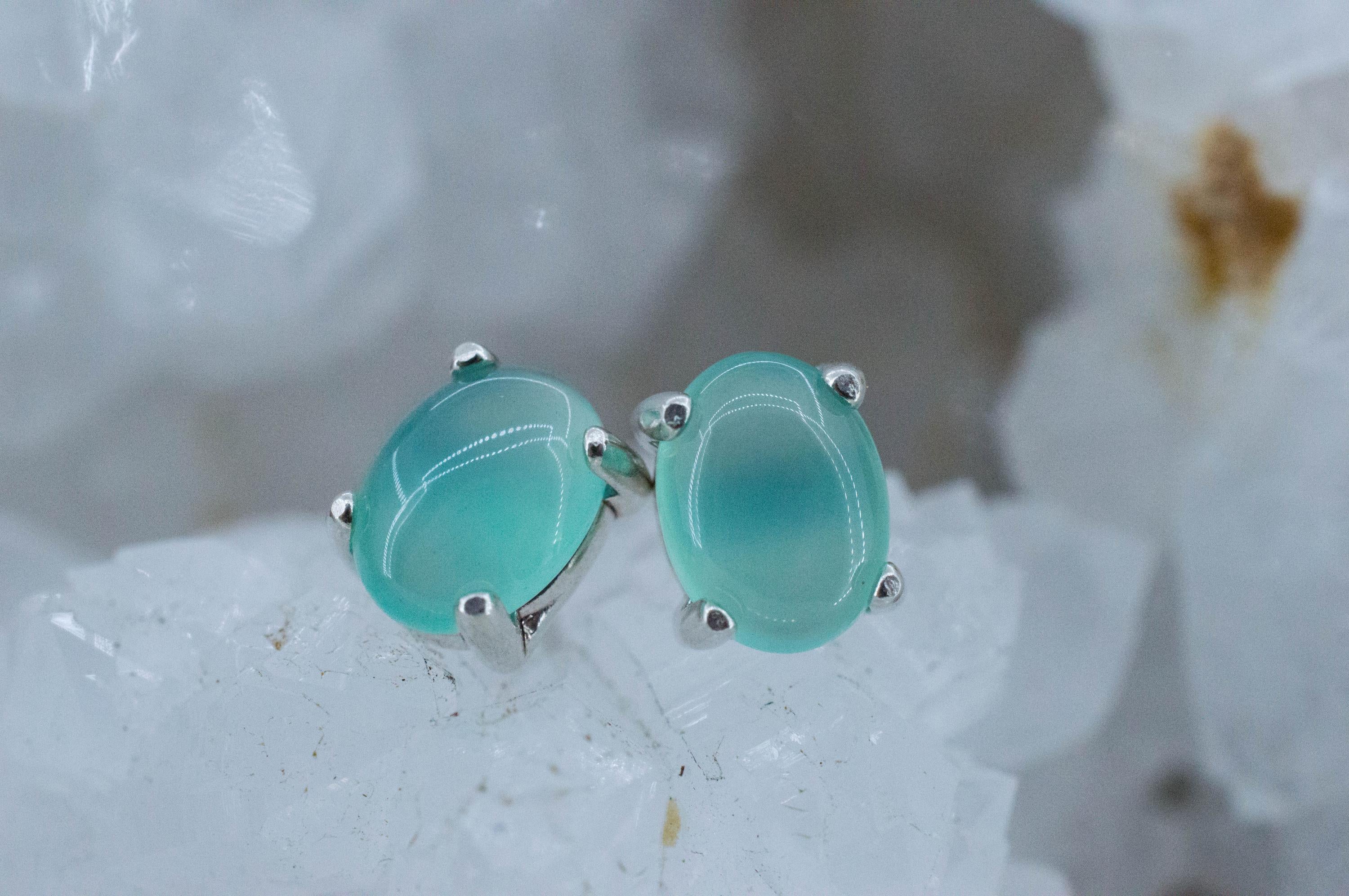 Aquaprase Earrings; Natural Untreated African Aquaprase™; 2.175cts - Mark Oliver Gems