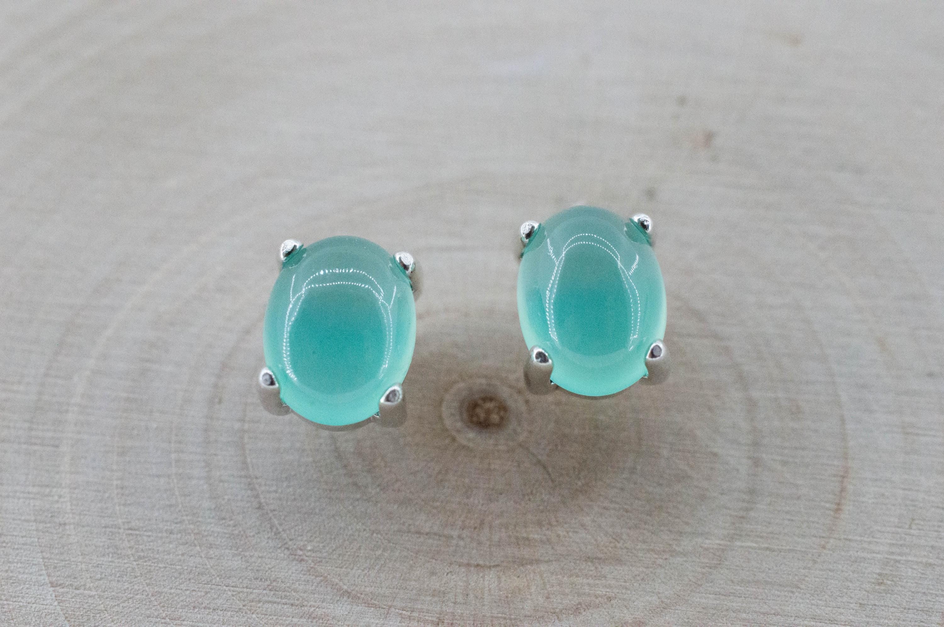 Aquaprase Earrings; Natural Untreated African Aquaprase™; 2.715cts - Mark Oliver Gems