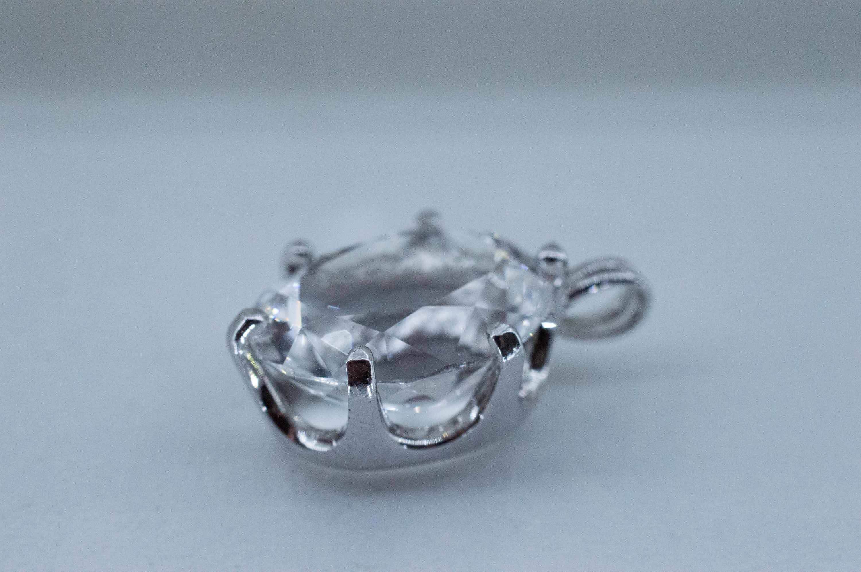 Quartz Pendant, Natural Untreated Tanzania Mondo Quartz; 7.460cts - Mark Oliver Gems