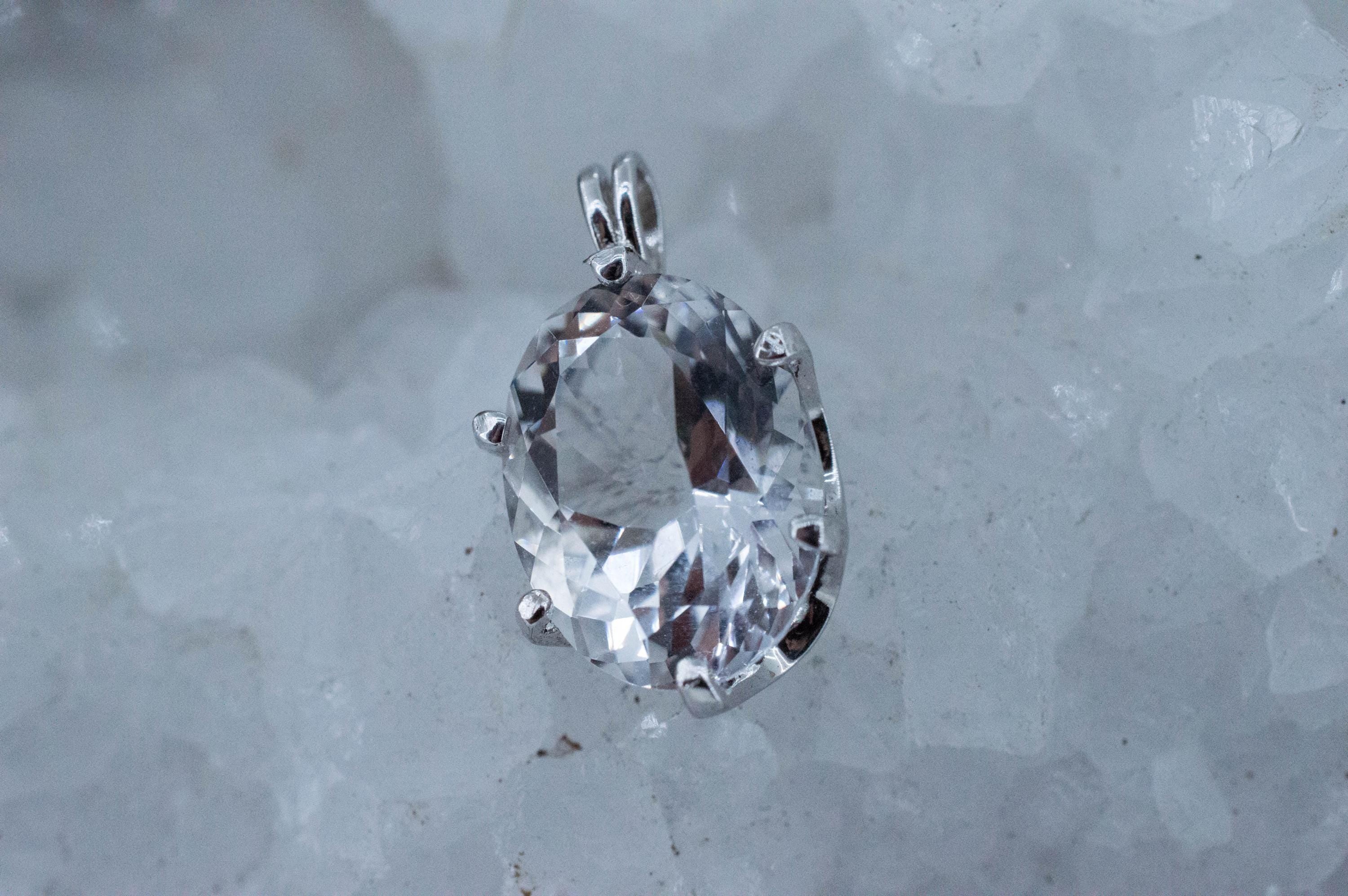 Quartz Pendant, Natural Untreated Tanzania Mondo Quartz; 7.460cts - Mark Oliver Gems