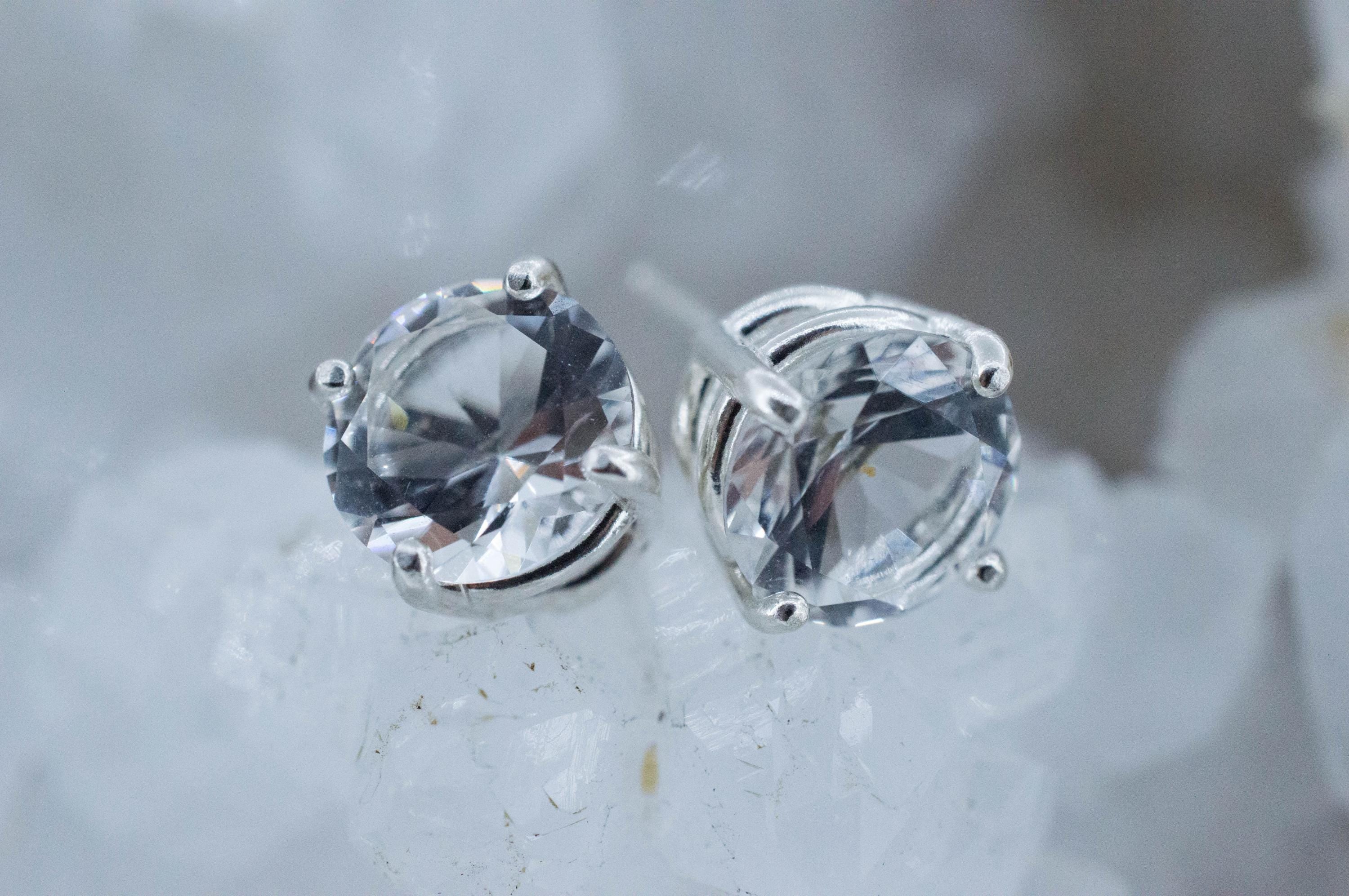 Quartz Earrings, Natural Untreated Tanzania Mondo Quartz; 3.175cts - Mark Oliver Gems