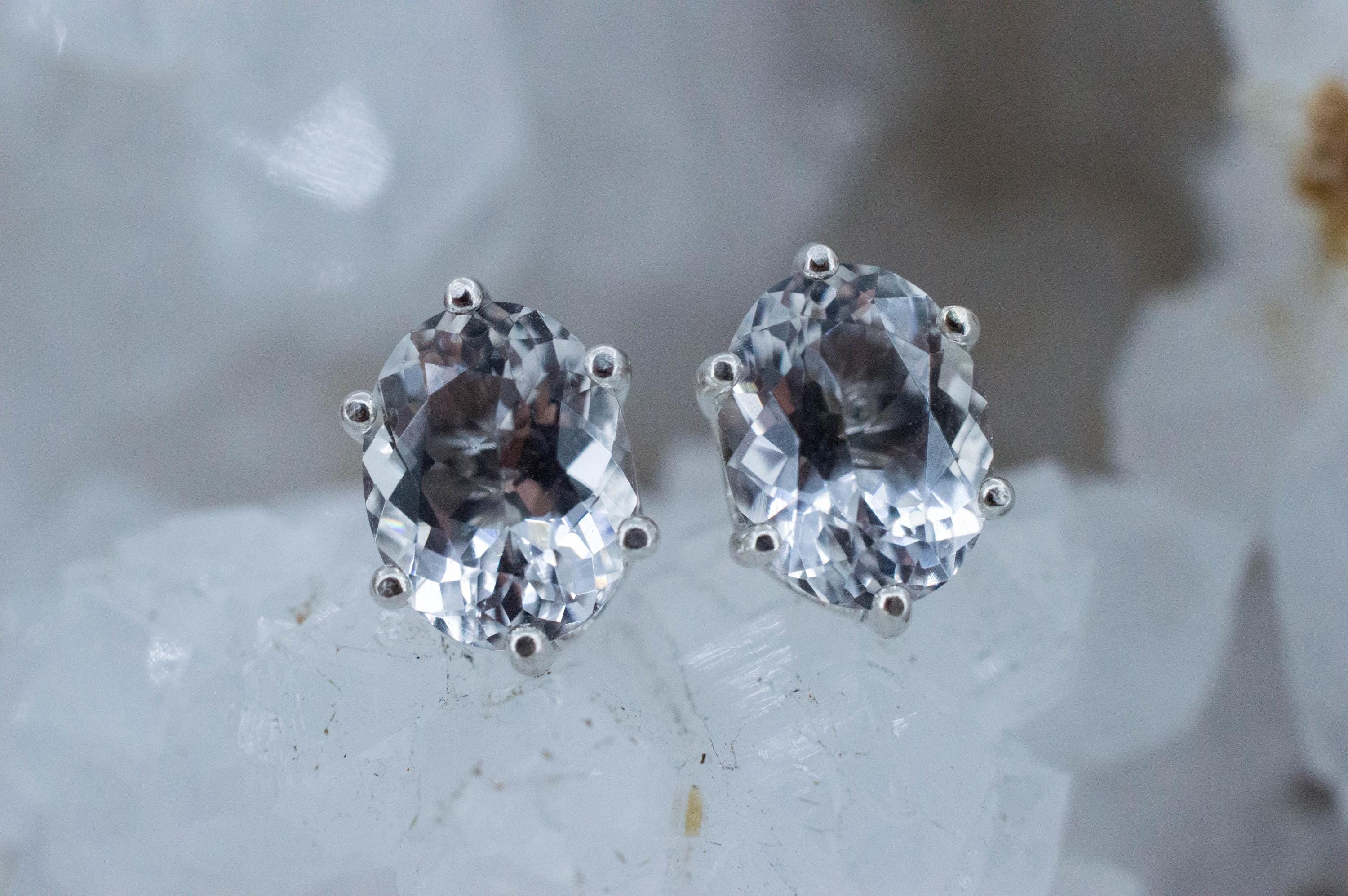 Quartz Earrings, Natural Untreated Tanzania Mondo Quartz; 3.470cts - Mark Oliver Gems