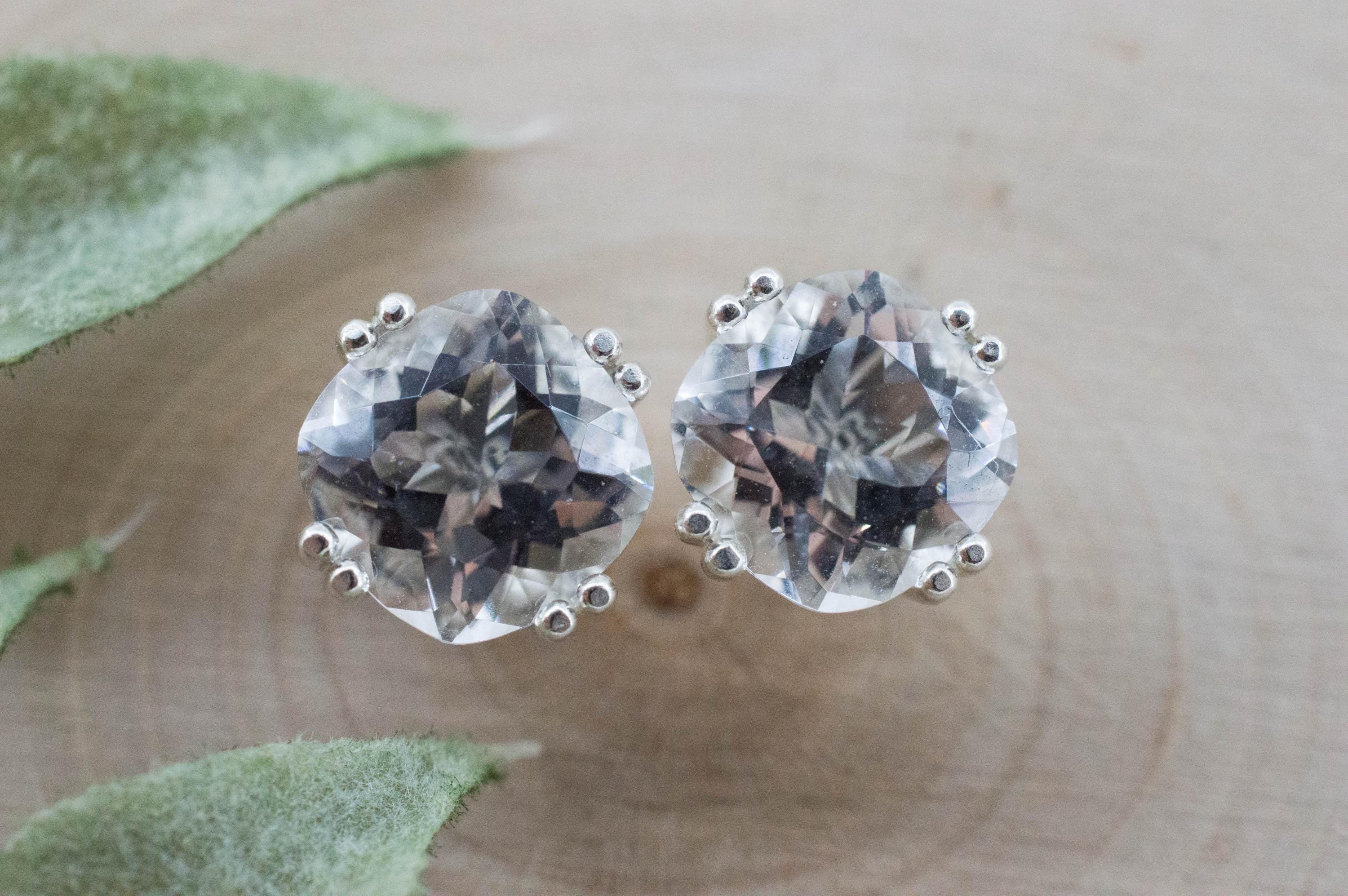 Quartz Earrings, Natural Untreated Tanzania Mondo Quartz; 4.945cts - Mark Oliver Gems