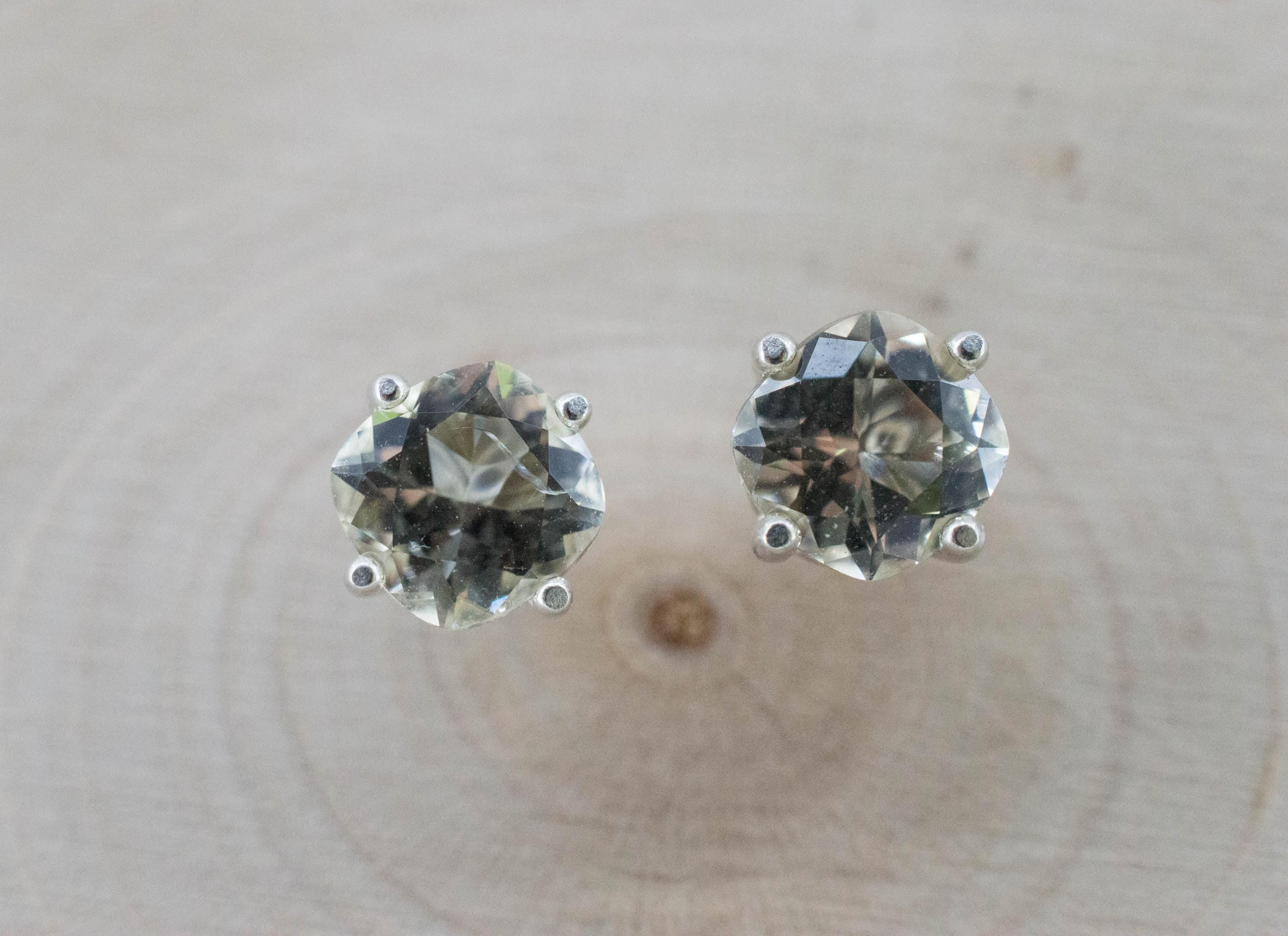 Yellow Labradorite Earrings; Natural Untreated Alaska Labradorite; 1.660cts - Mark Oliver Gems