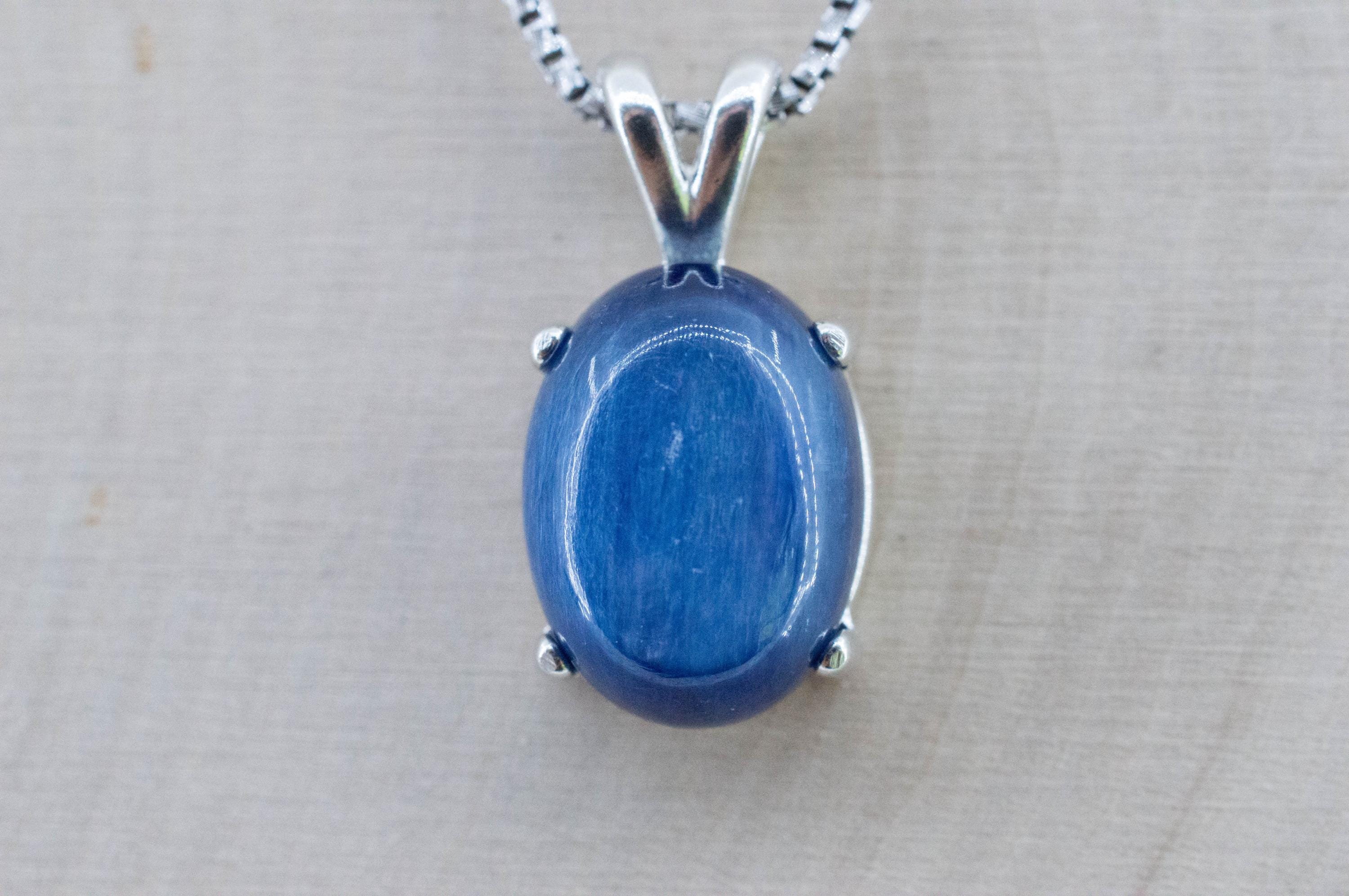 Kyanite Pendant; Natural Untreated Nepal Kyanite; 10.940cts - Mark Oliver Gems