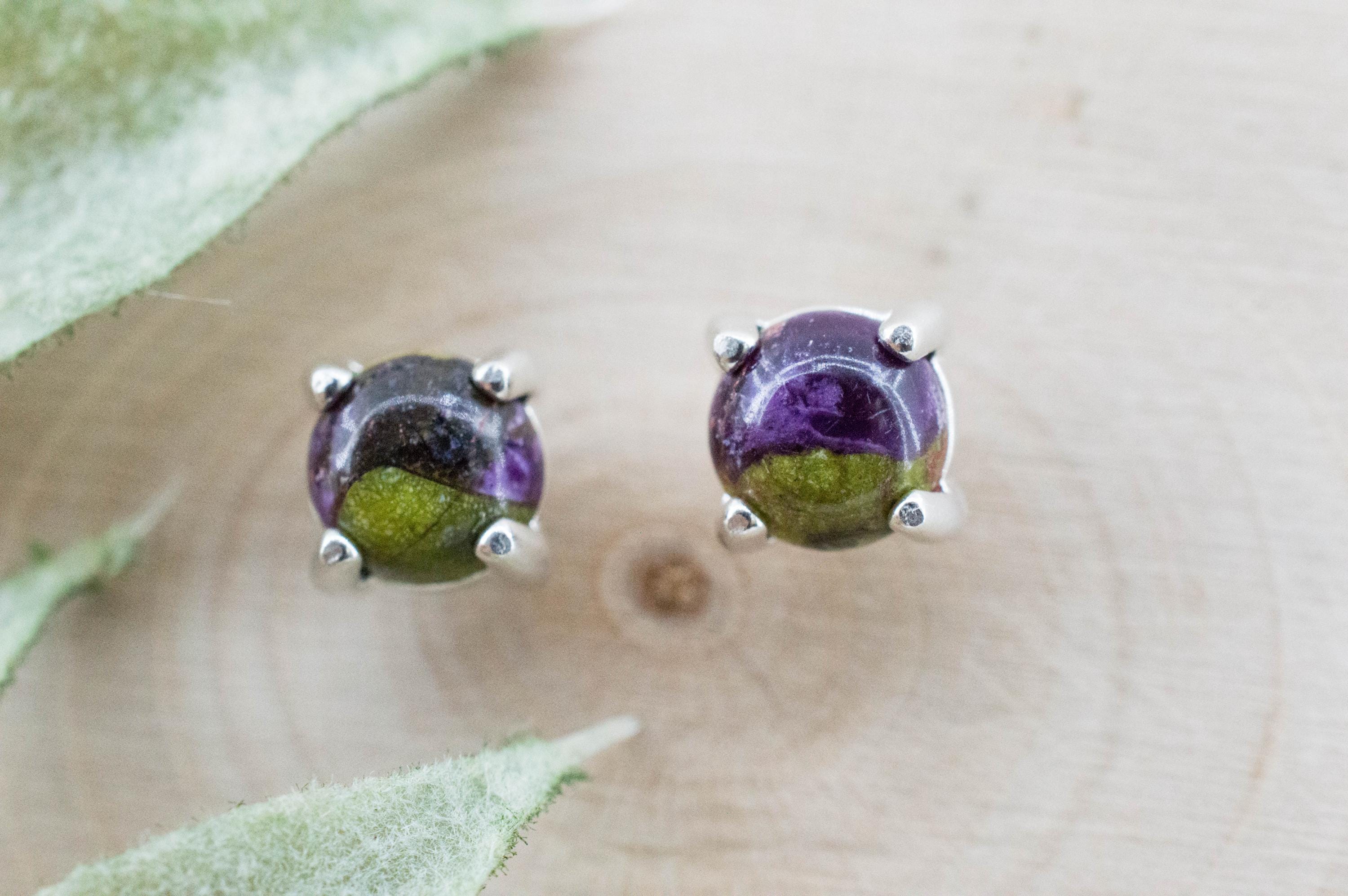 Stichtite Earrings; Genuine Untreated Australian Atlantisite 1.140cts - Mark Oliver Gems