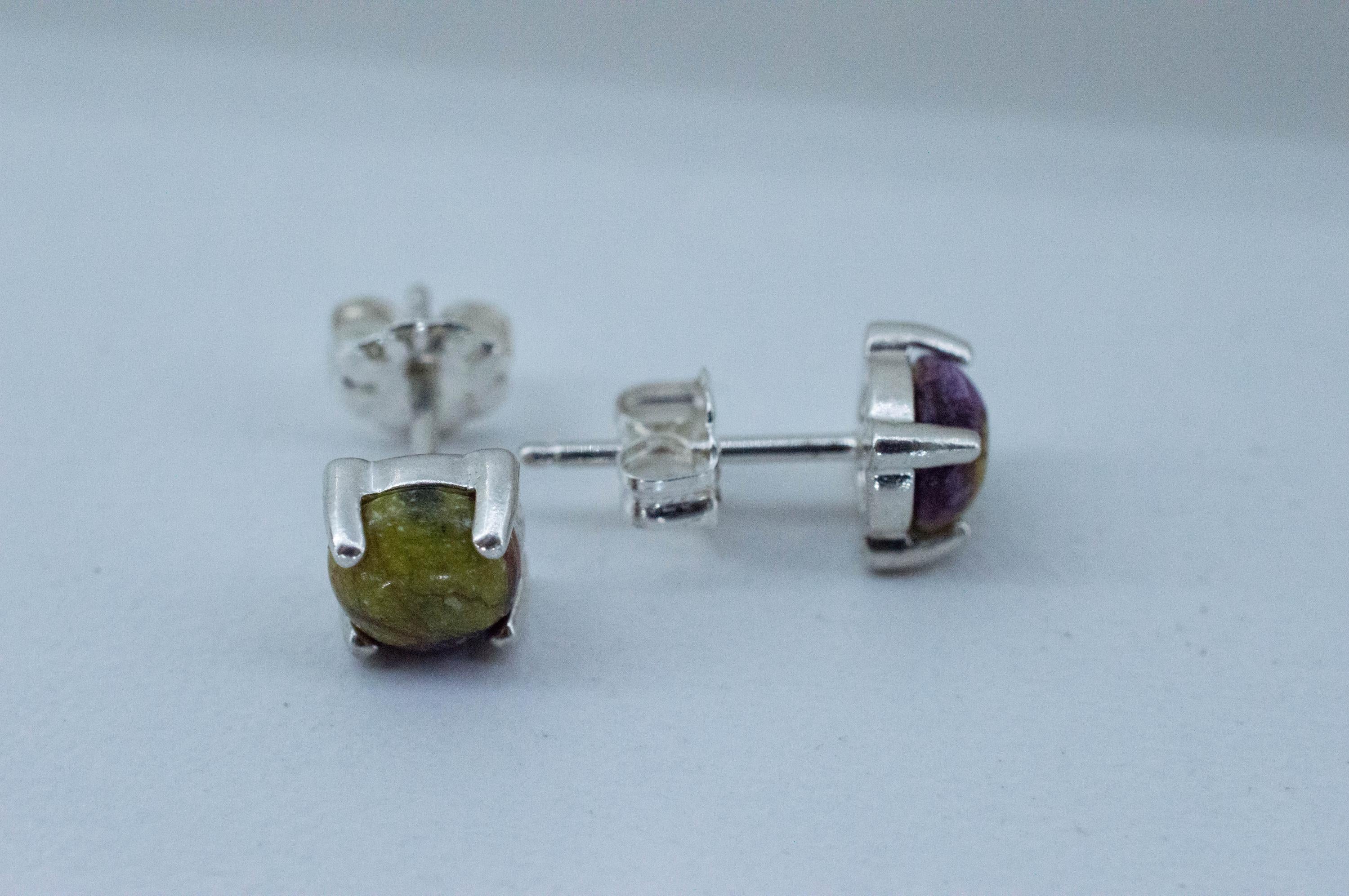Stichtite Earrings; Genuine Untreated Australian Atlantisite 1.245cts - Mark Oliver Gems