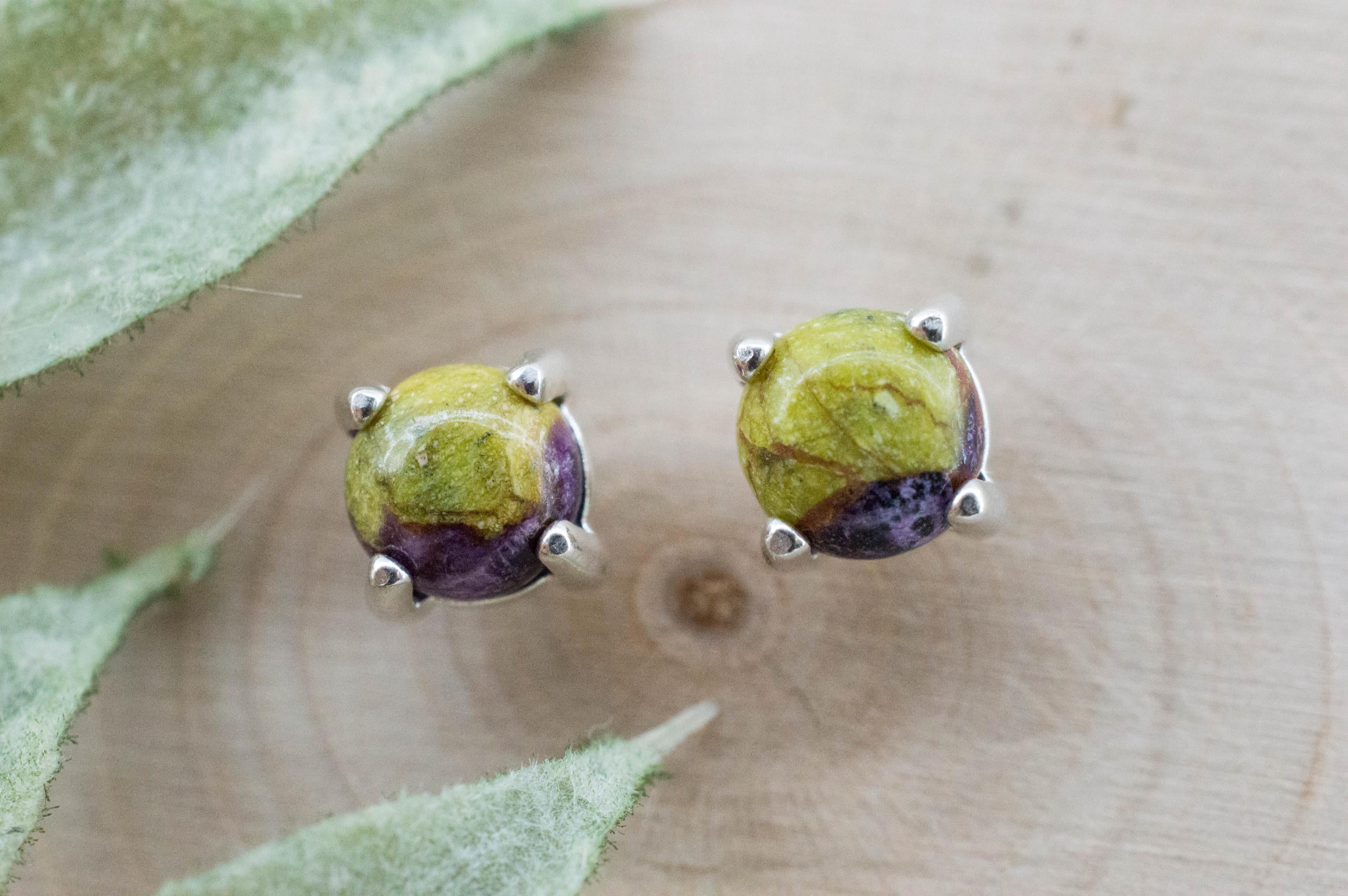 Stichtite Earrings; Genuine Untreated Australian Atlantisite 1.245cts - Mark Oliver Gems