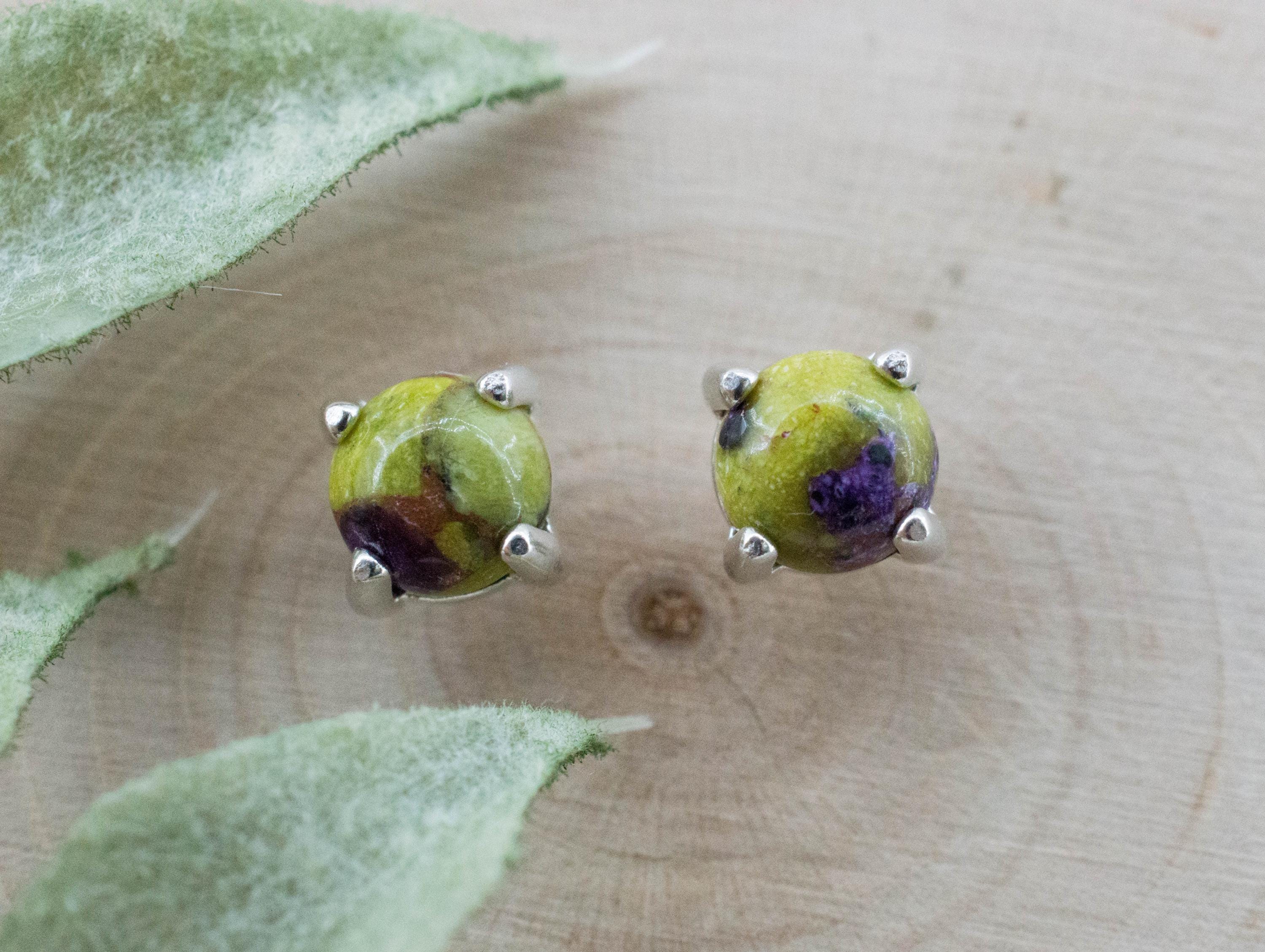 Stichtite Earrings; Genuine Untreated Australian Atlantisite 1.310cts - Mark Oliver Gems