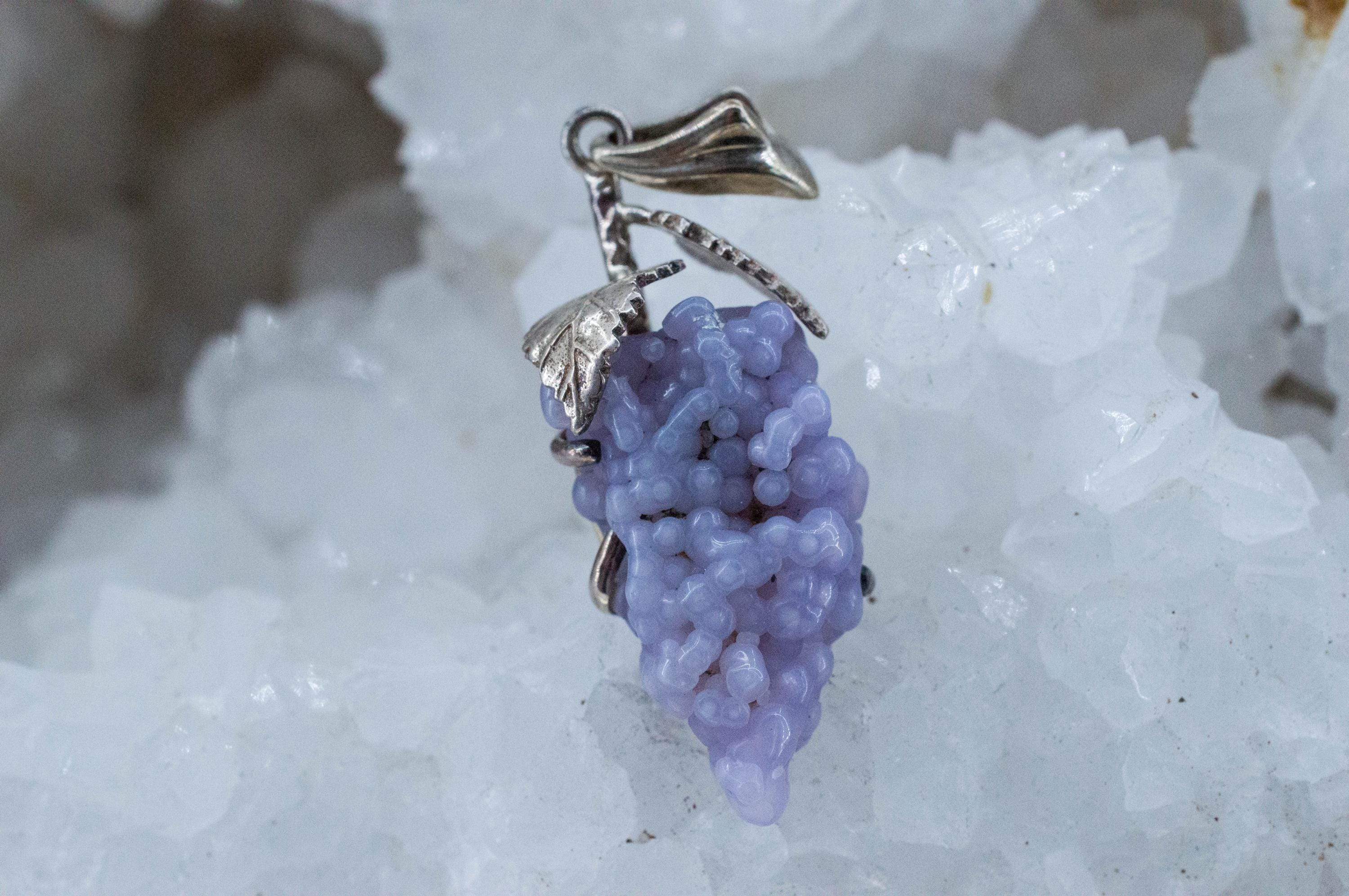Grape Agate Pendant, Natural Untreated Indonesian Agate; 39.85cts - Mark Oliver Gems