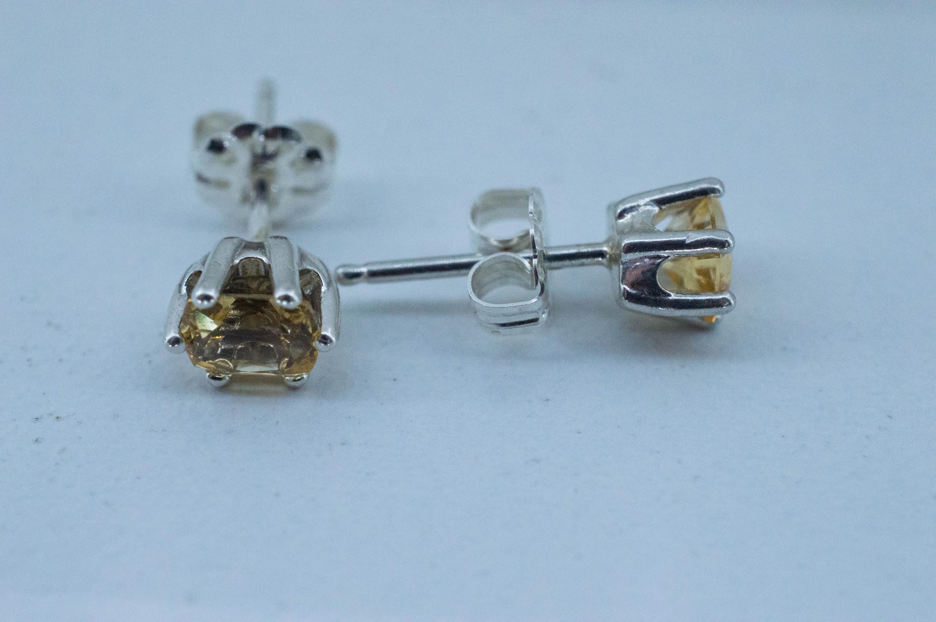 Imperial Topaz Earrings; Natural Untreated Brazil Topaz; 1.030cts - Mark Oliver Gems