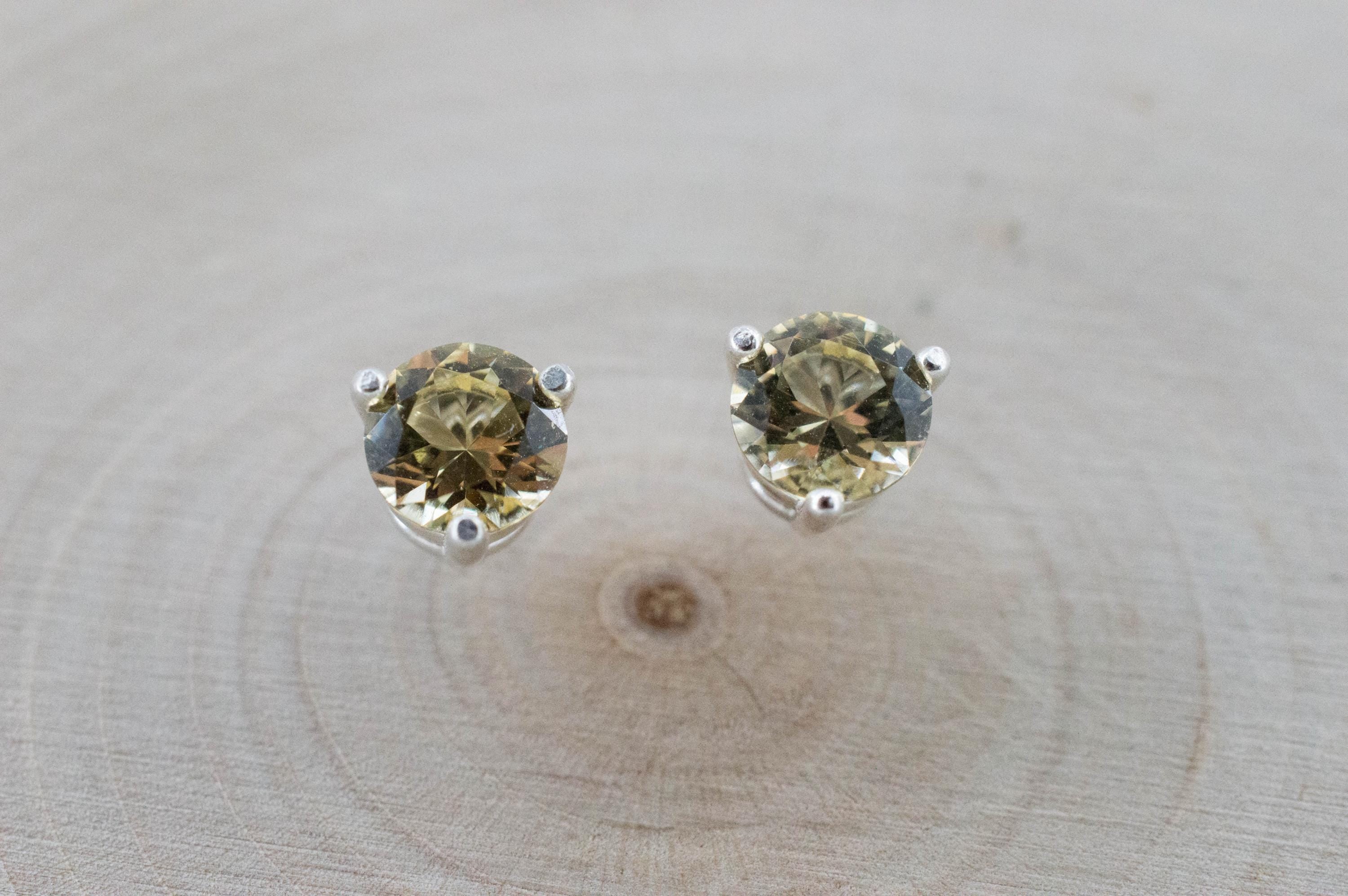 Imperial Topaz Earrings; Natural Untreated Brazil Topaz; 1.240cts - Mark Oliver Gems