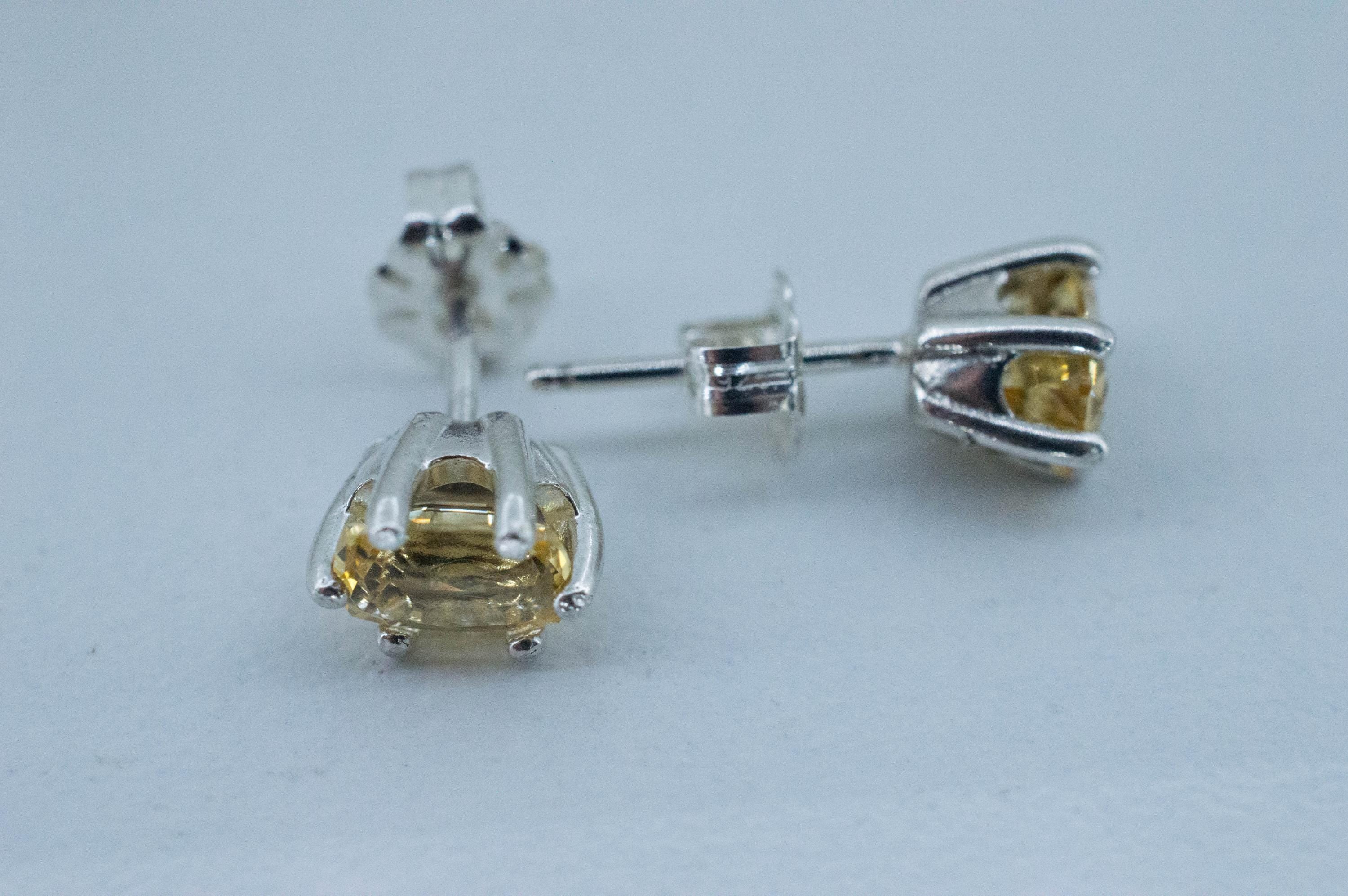 Imperial Topaz Earrings; Natural Untreated Brazil Topaz; 1.500cts - Mark Oliver Gems