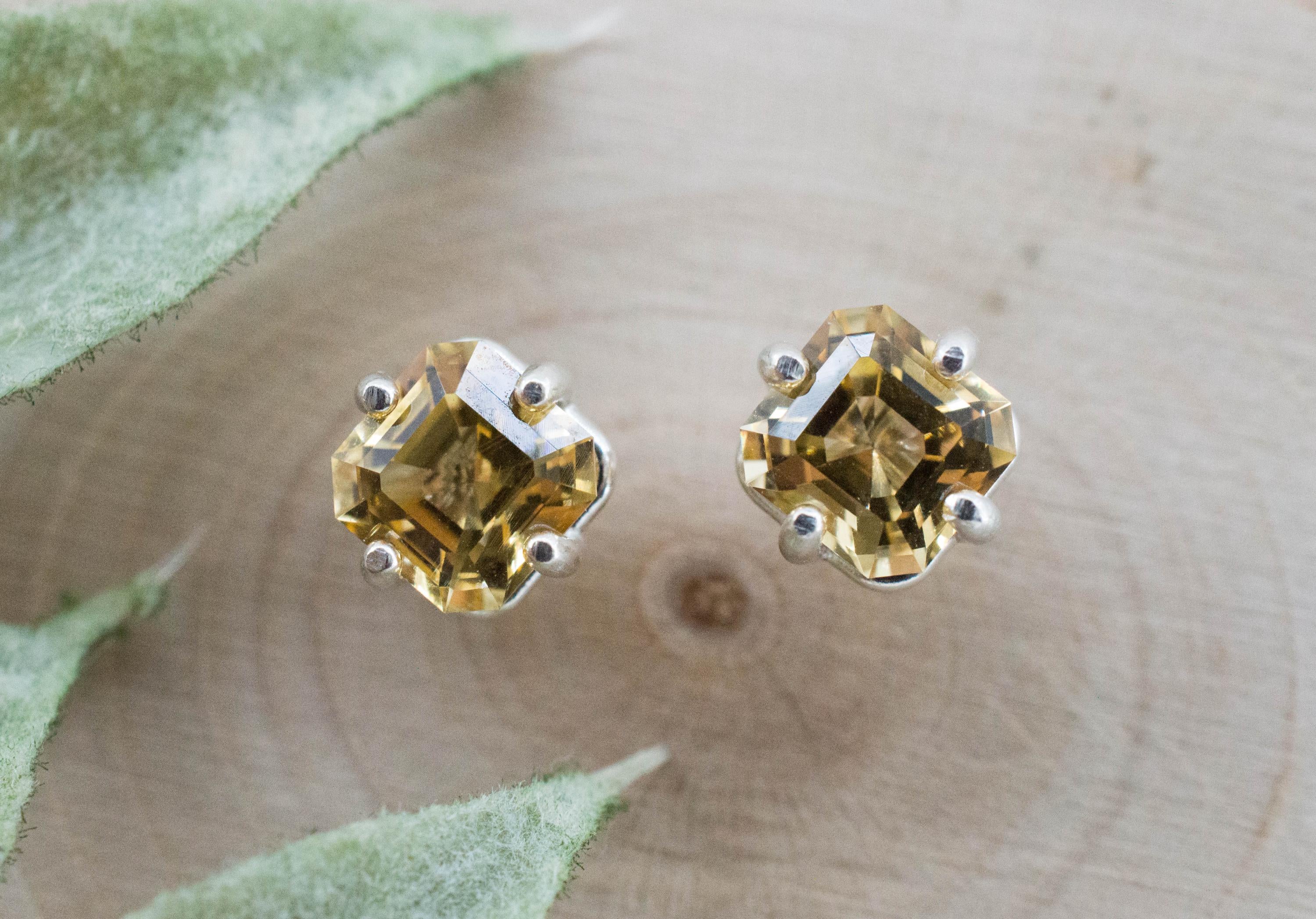 Imperial Topaz Earrings; Natural Untreated Brazil Topaz; 2.160cts - Mark Oliver Gems