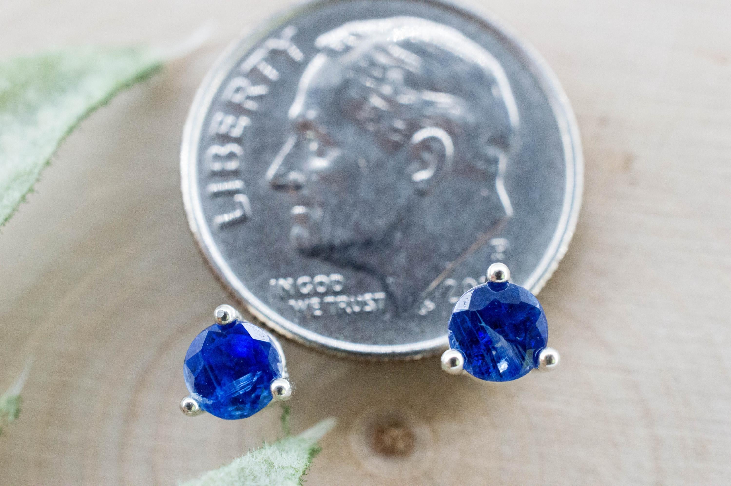 Kyanite Earrings; Natural Untreated Nepal Kyanite; 0.740cts - Mark Oliver Gems