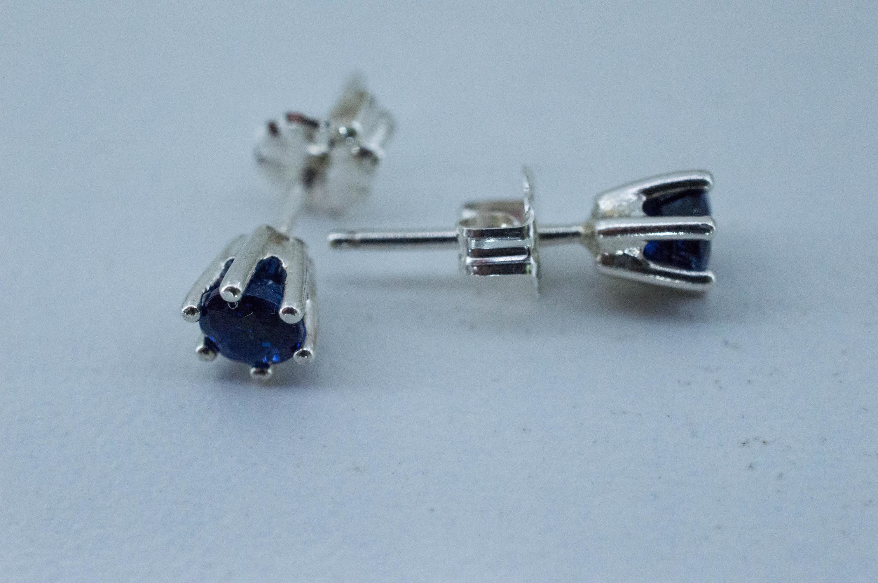 Kyanite Earrings; Natural Untreated Nepal Kyanite; 0.935cts - Mark Oliver Gems