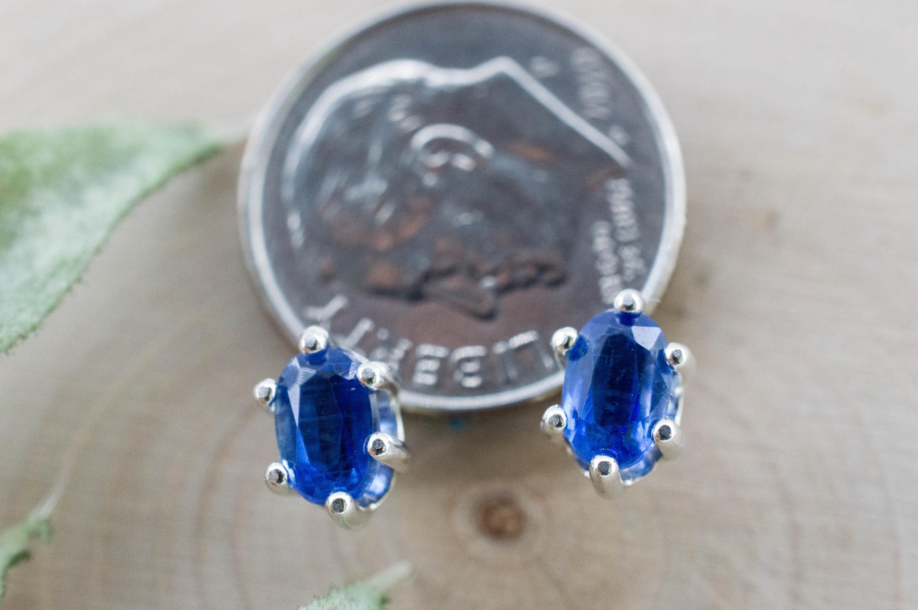 Kyanite Earrings; Natural Untreated Nepal Kyanite; 1.405cts - Mark Oliver Gems