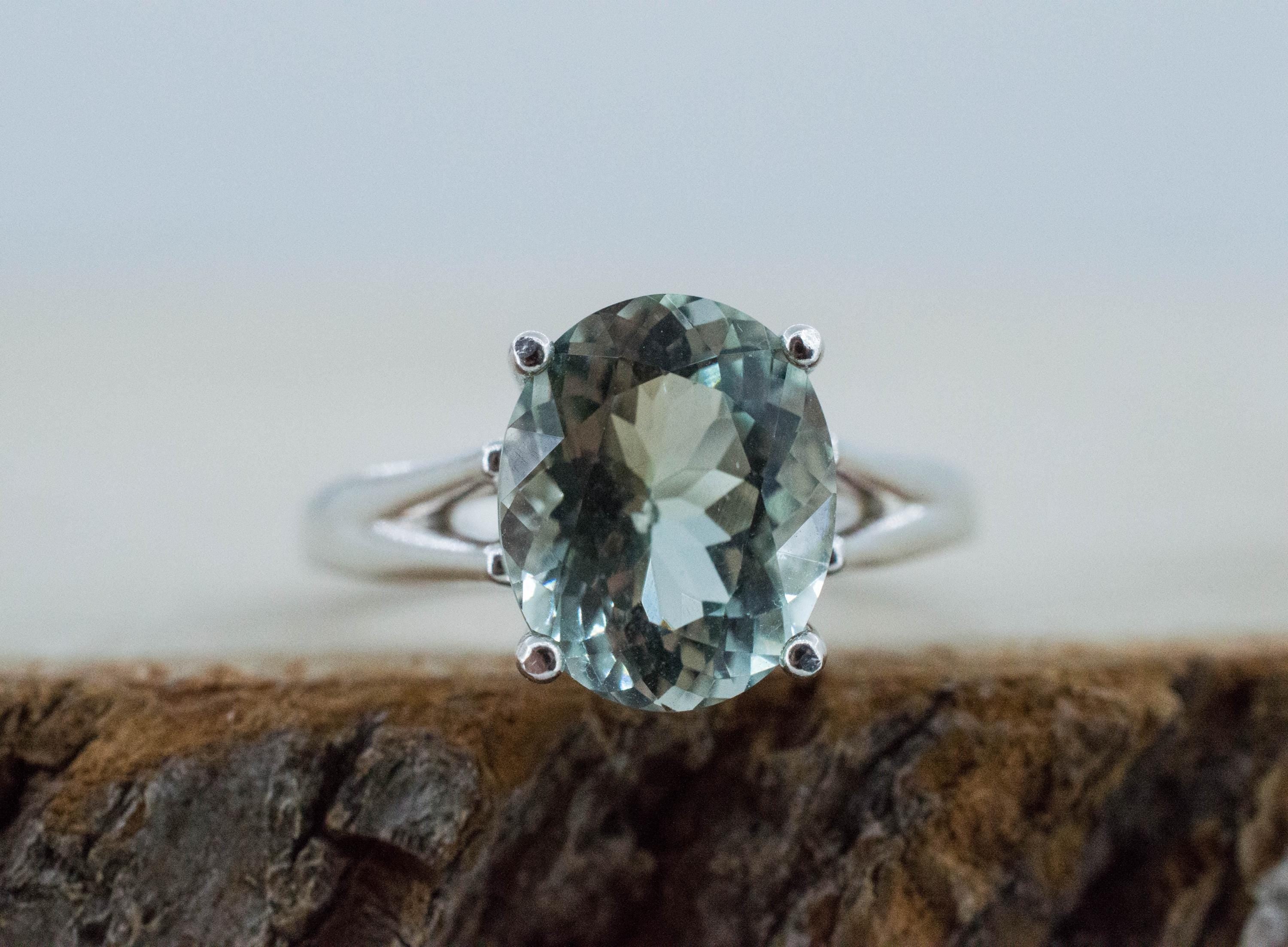 Prasiolite Ring, Natural Brazil Green Amethyst; 3.330cts - Mark Oliver Gems