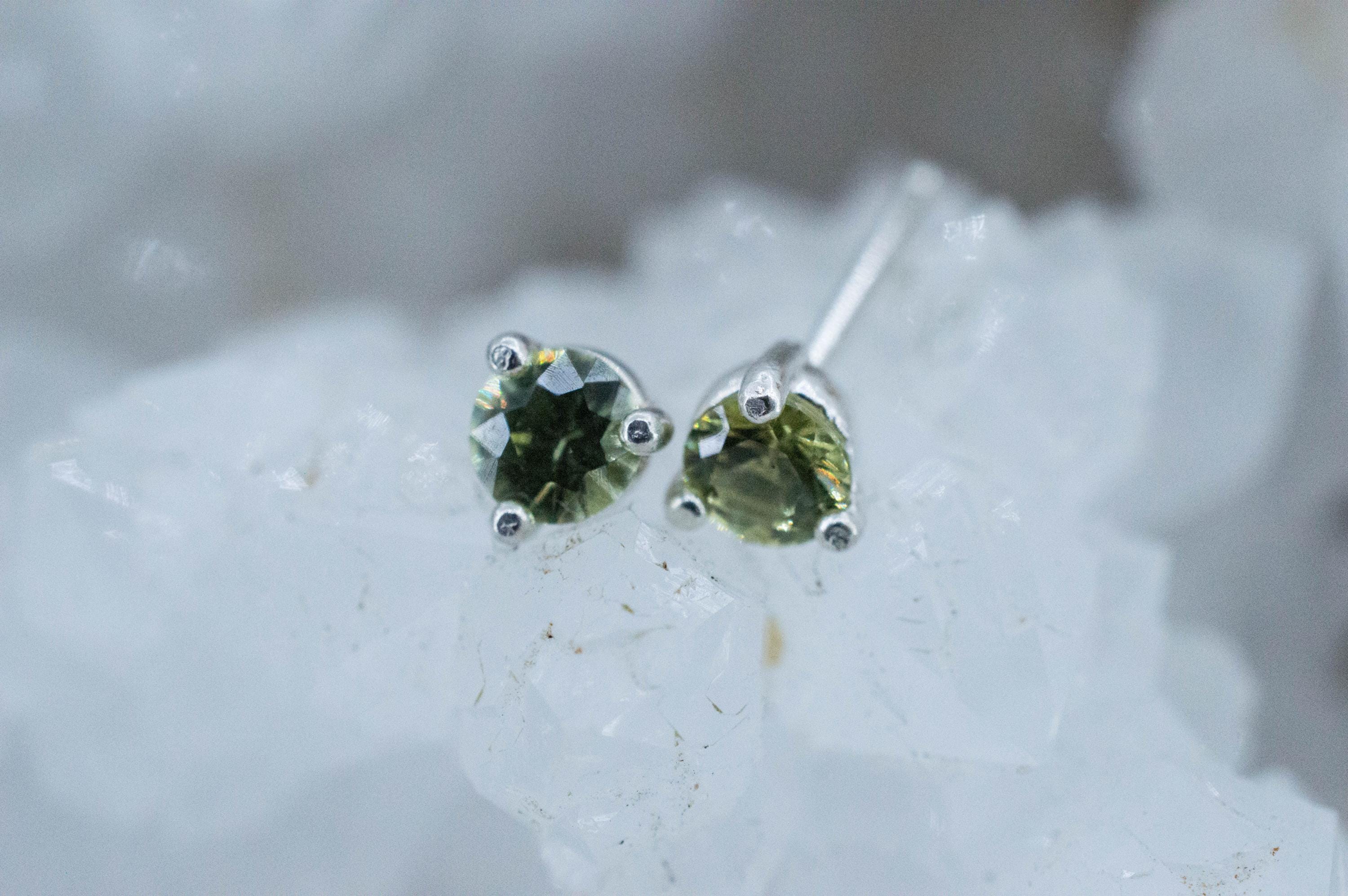 Mali Garnet Earrings; Genuine Untreated Mali Garnet; 0.500cts - Mark Oliver Gems