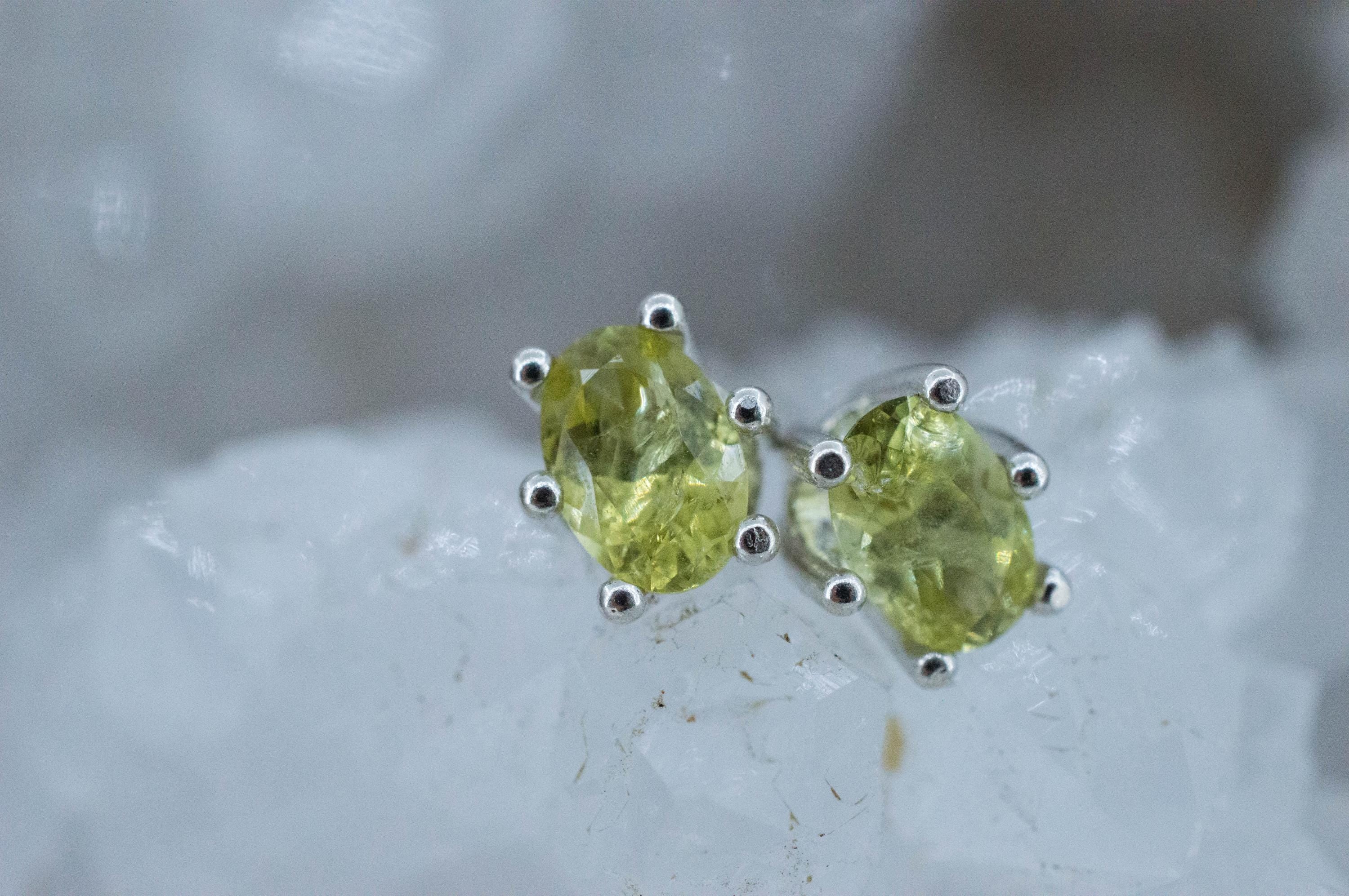 Mali Garnet Earrings; Genuine Untreated Mali Garnet; 0.975cts - Mark Oliver Gems
