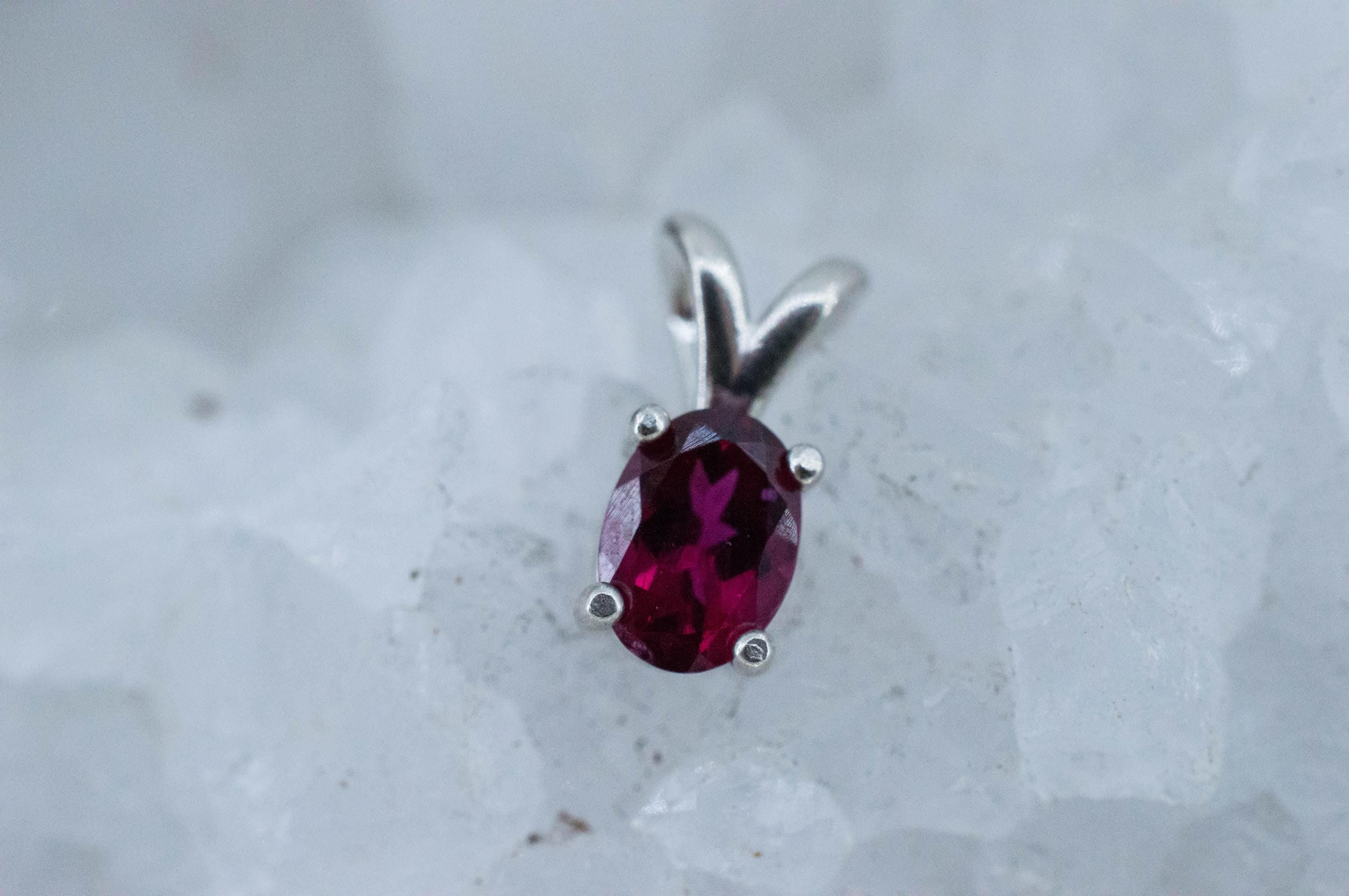 Rubellite Tourmaline Pendant; Natural Untreated Brazilian Tourmaline; 0.810cts - Mark Oliver Gems