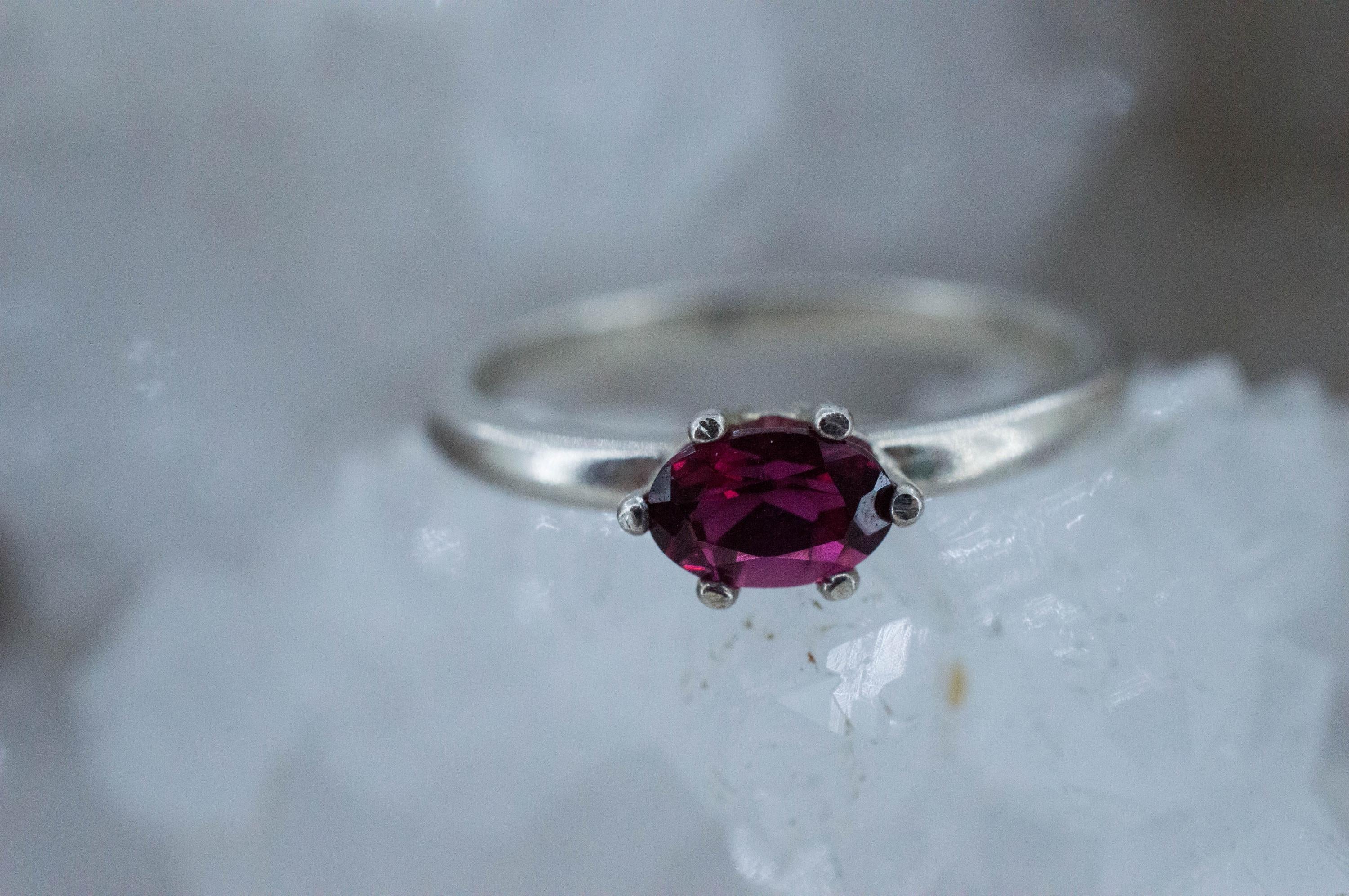 Rubellite Tourmaline Ring; Natural Untreated Brazilian Tourmaline; 0.485cts - Mark Oliver Gems