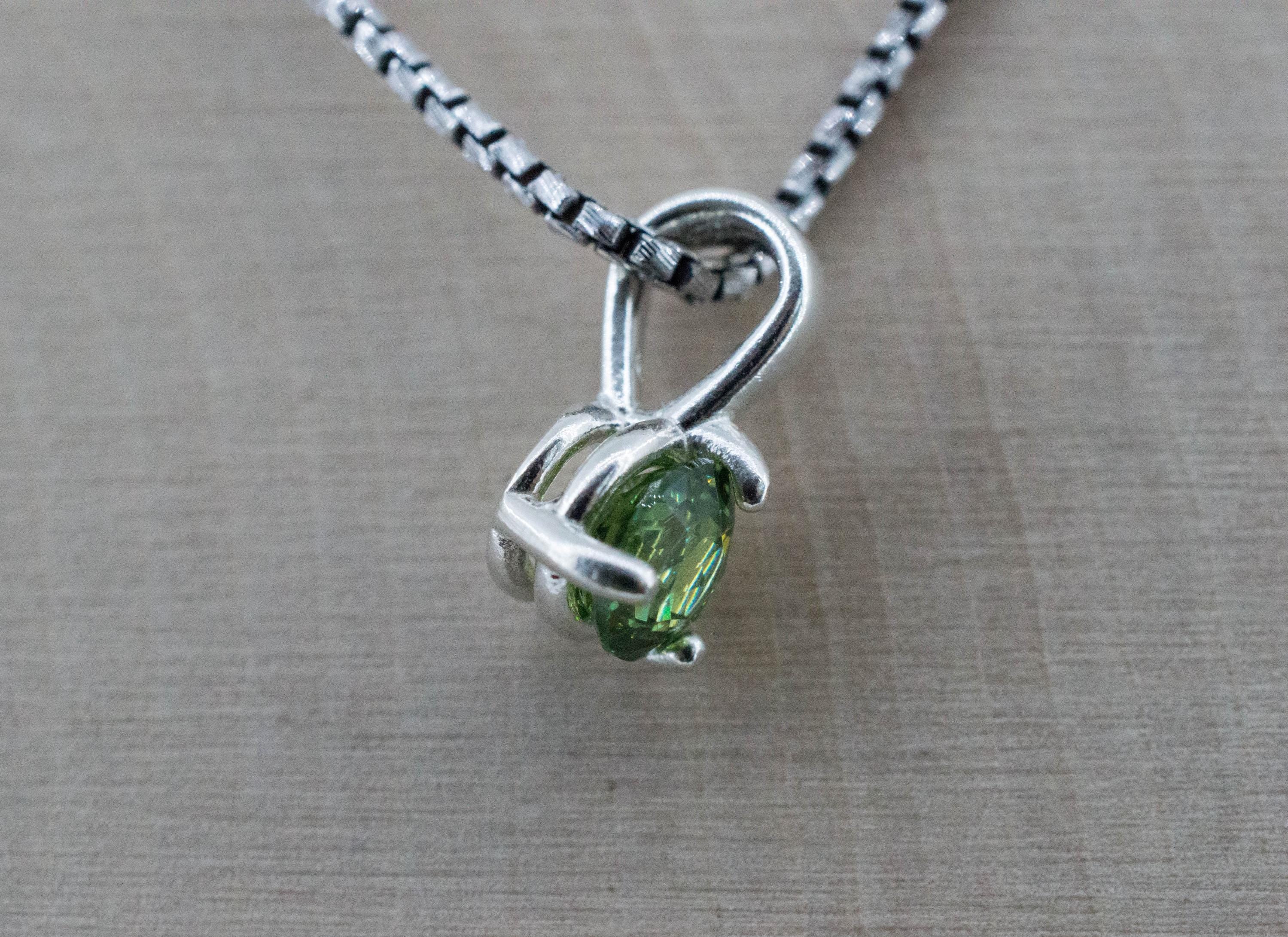 Demantoid Garnet Pendant; Natural Untreated Madagascar Demantoid; 0.785cts - Mark Oliver Gems