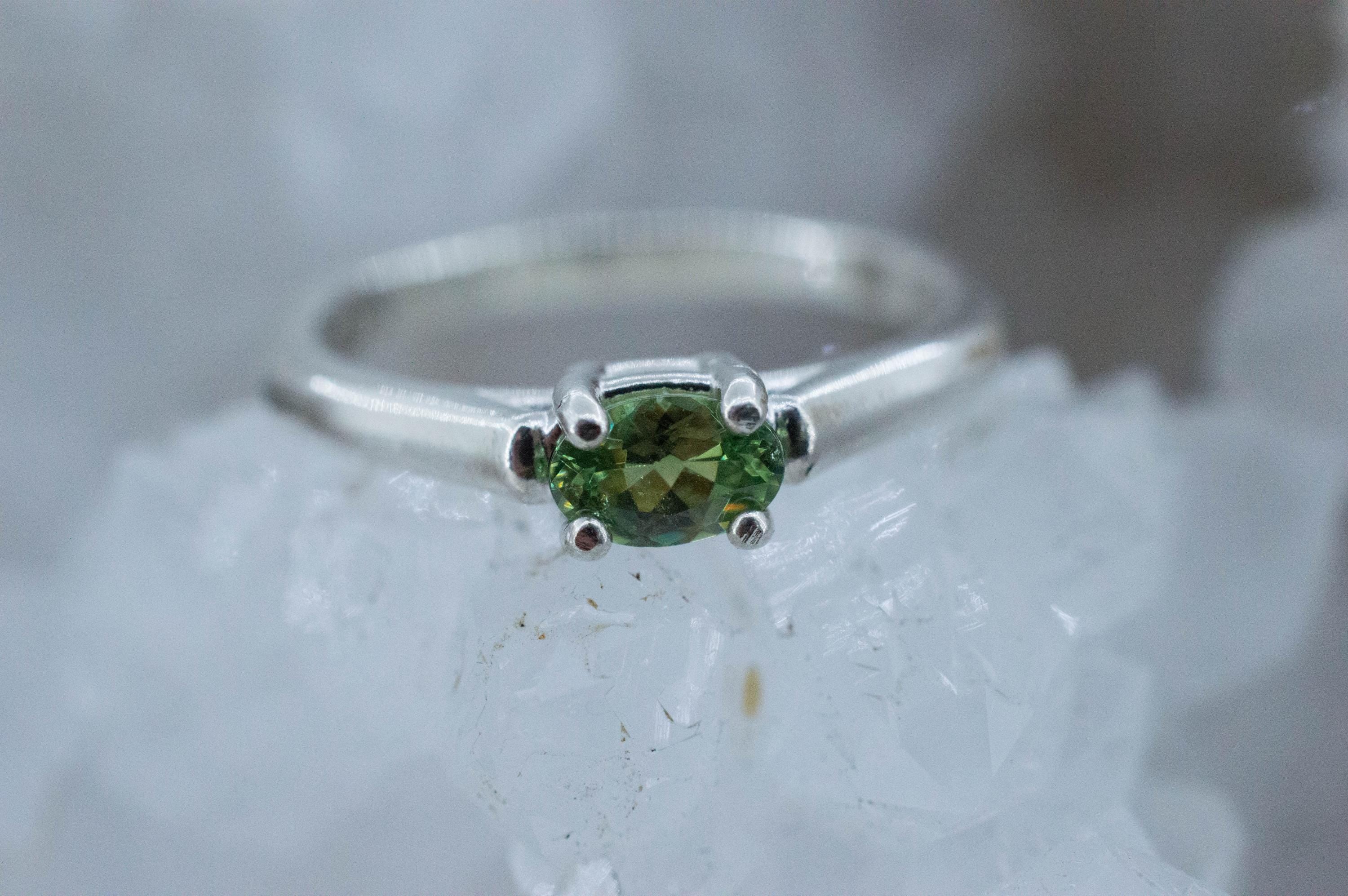 Demantoid Garnet Ring, Natural Untreated Madagascar Demantoid; 0.380cts - Mark Oliver Gems