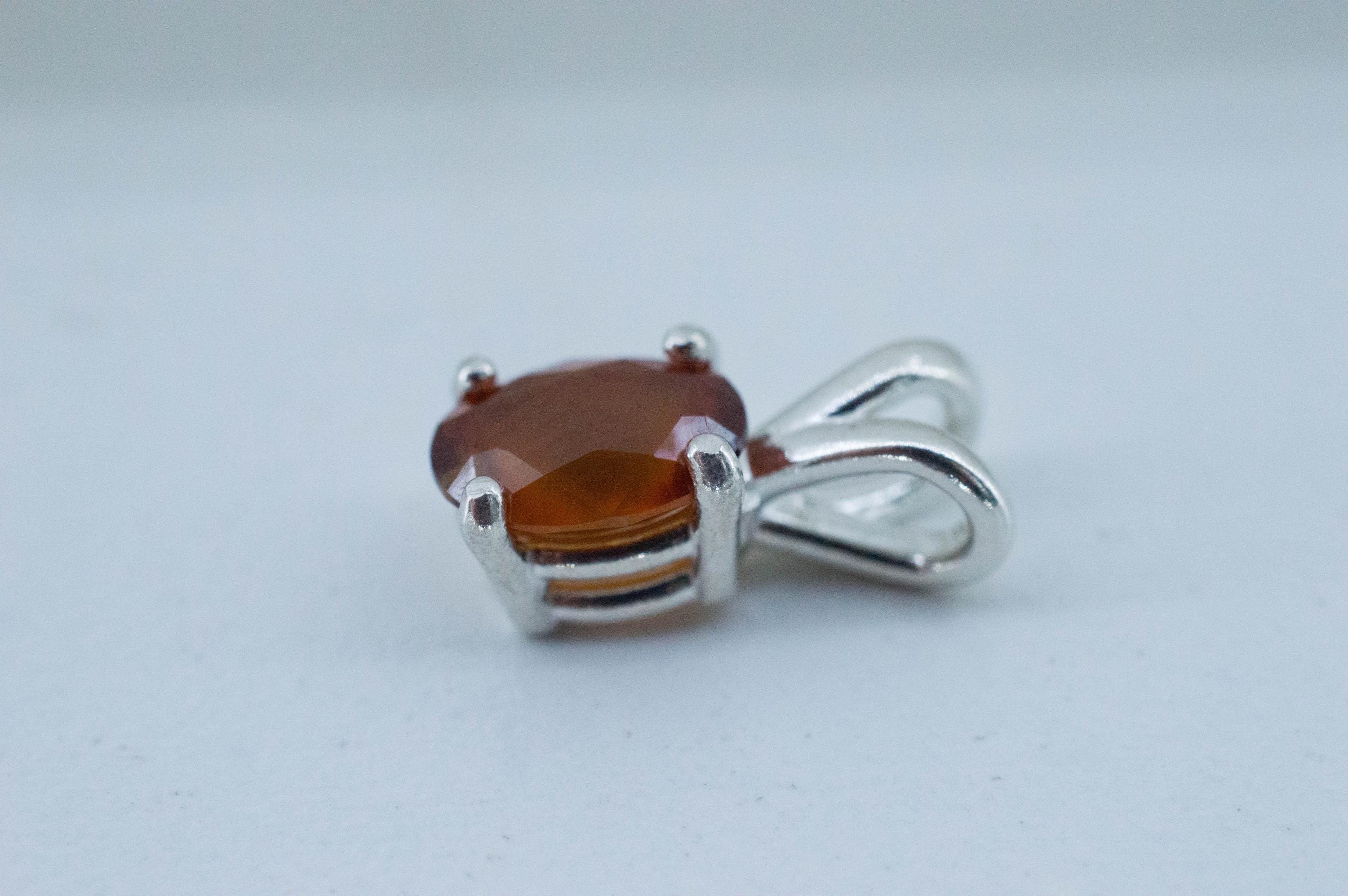 Hessonite Garnet Pendant; Natural Untreated South Africa Garnet; 1.440cts - Mark Oliver Gems