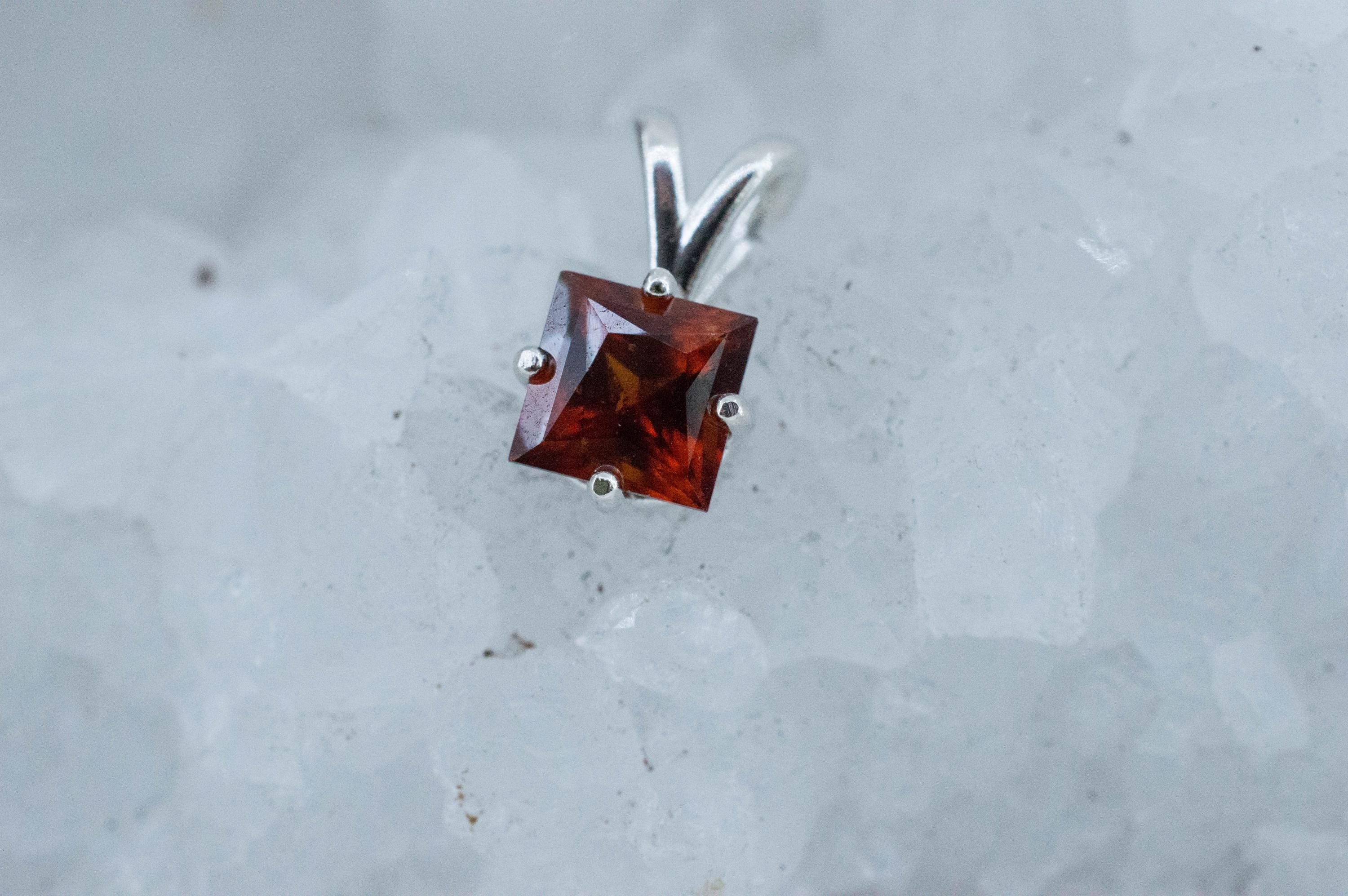 Hessonite Garnet Pendant; Natural Untreated Sri Lanka Garnet; 1.360cts - Mark Oliver Gems