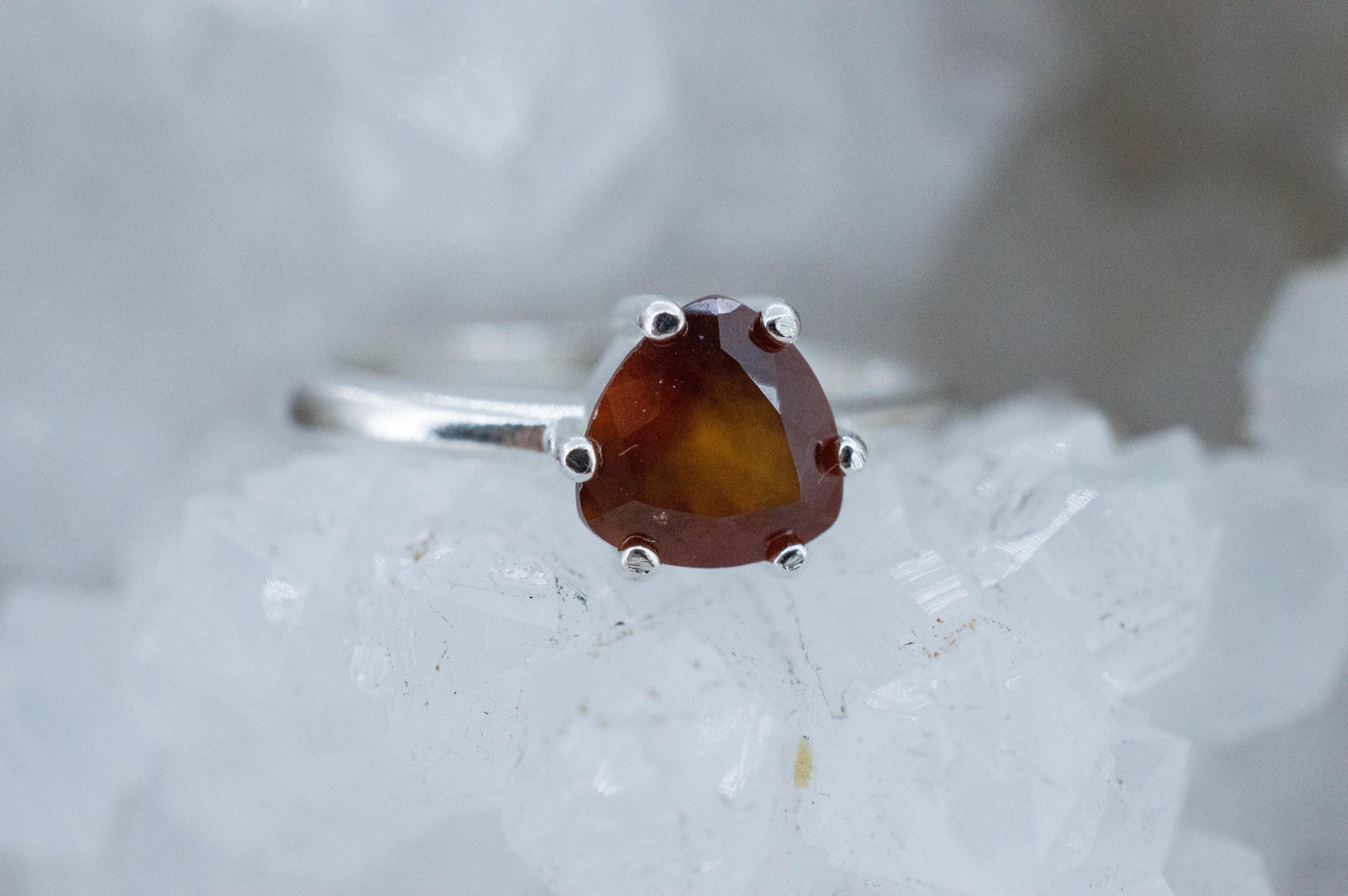 Hessonite Garnet Ring; Genuine Untreated South Africa Garnet; 1.385cts - Mark Oliver Gems