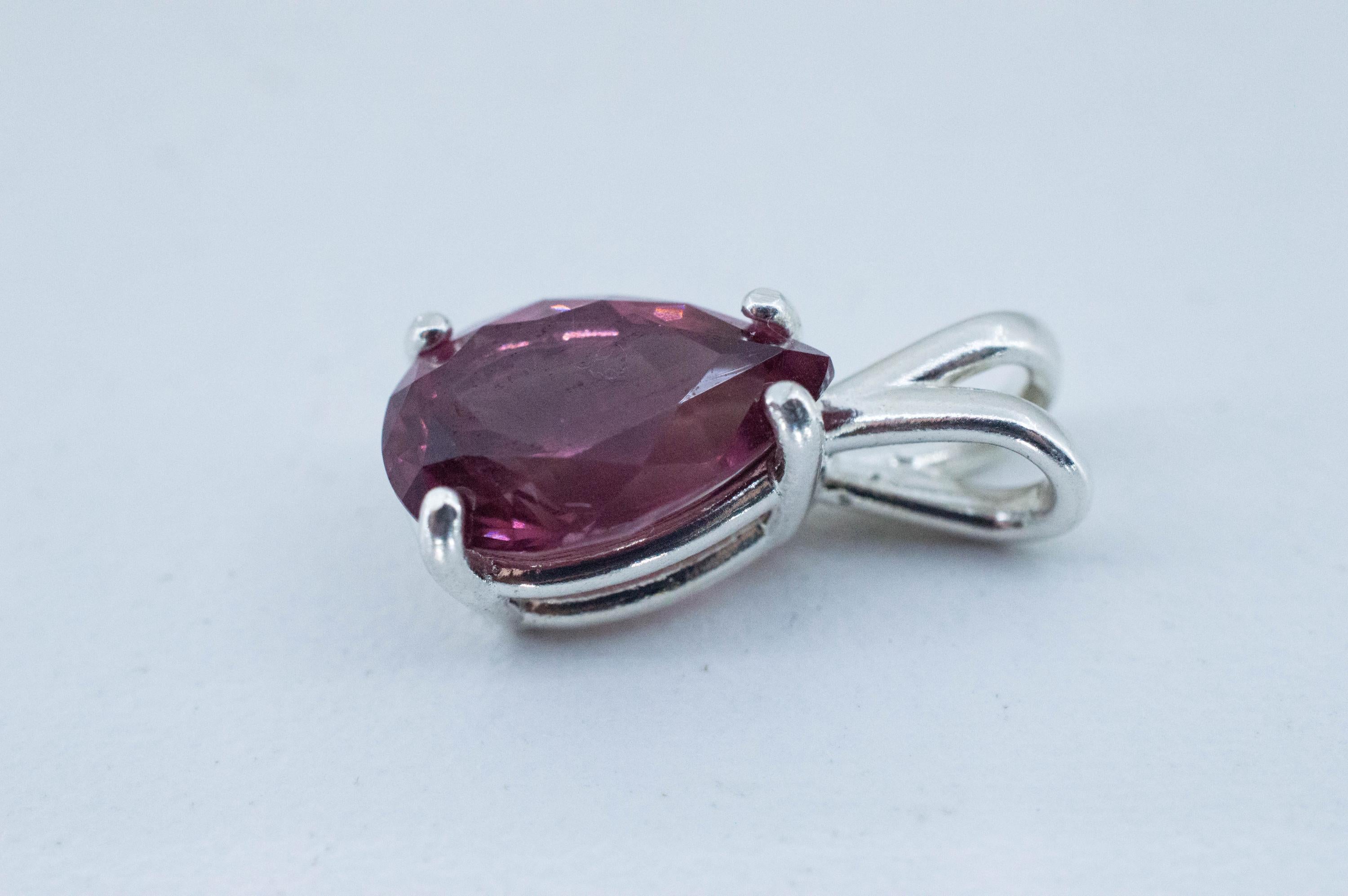 Imperial Garnet Pendant; Natural Untreated Tanzania Lindi Garnet; 3.805cts - Mark Oliver Gems