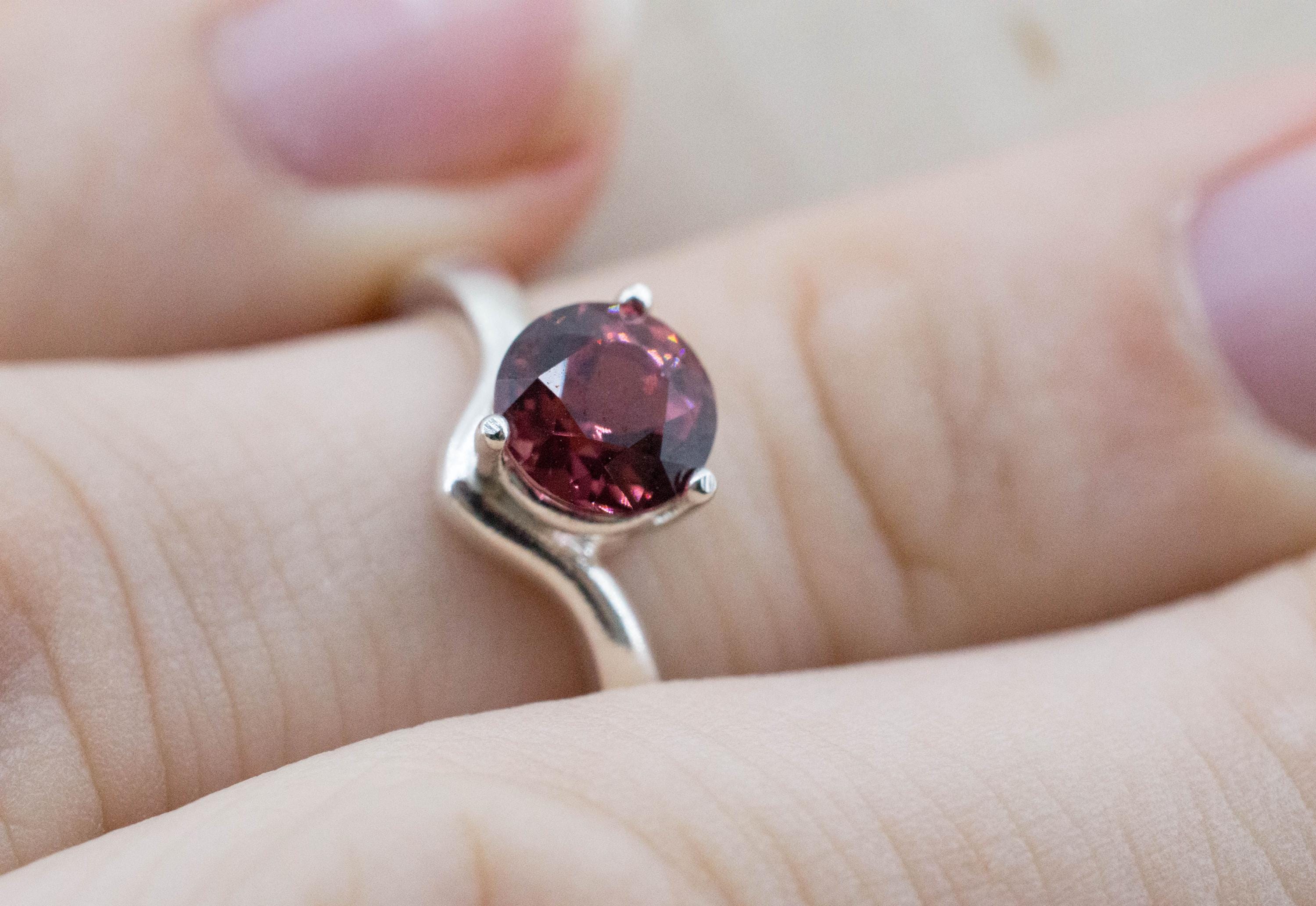 Imperial Garnet Ring, Natural Untreated Tanzania Lindi Garnet; 1.385cts - Mark Oliver Gems