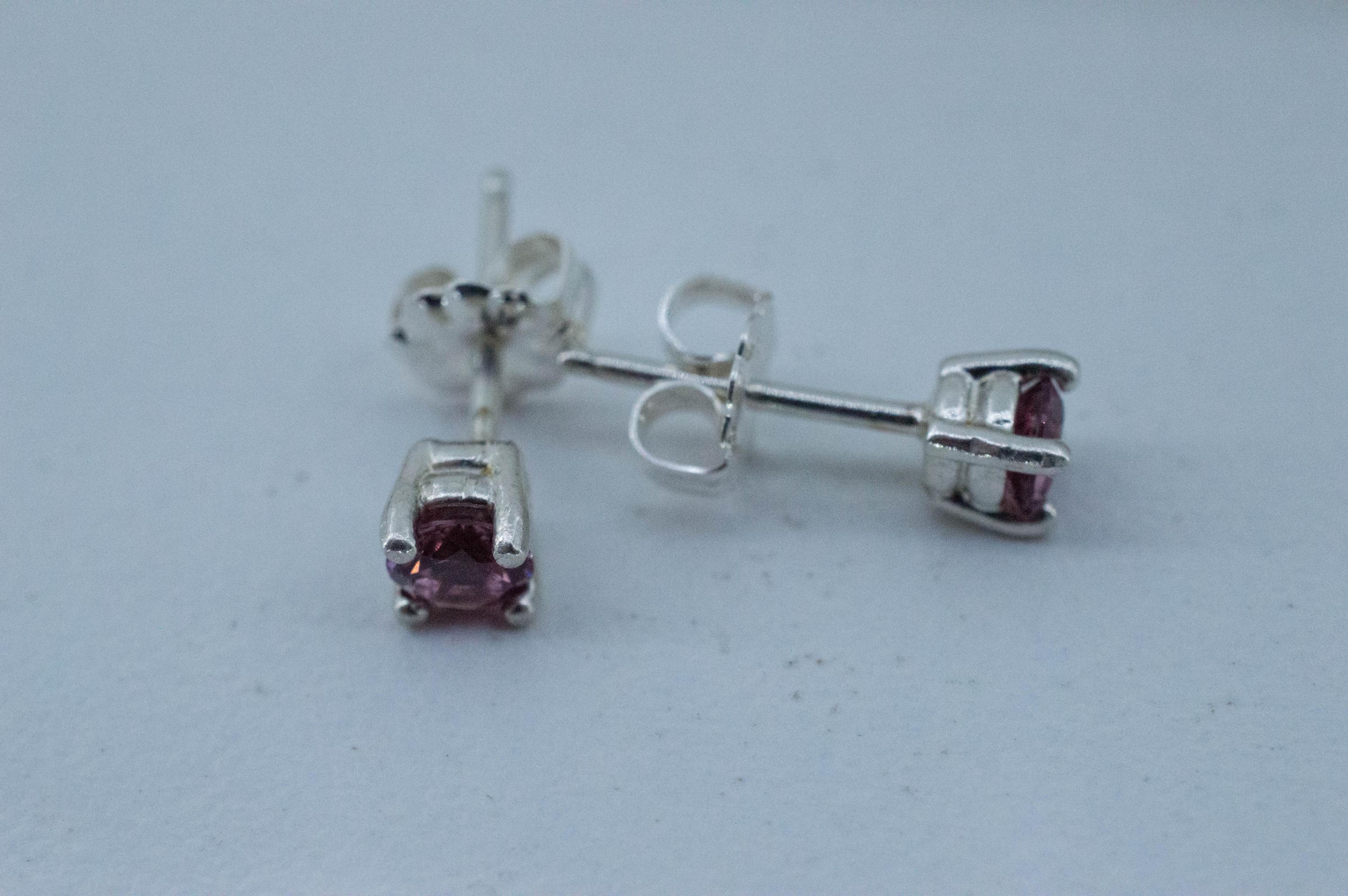 Imperial Garnet Earrings; Natural Untreated Tanzania Lindi Garnet; 0.545cts - Mark Oliver Gems
