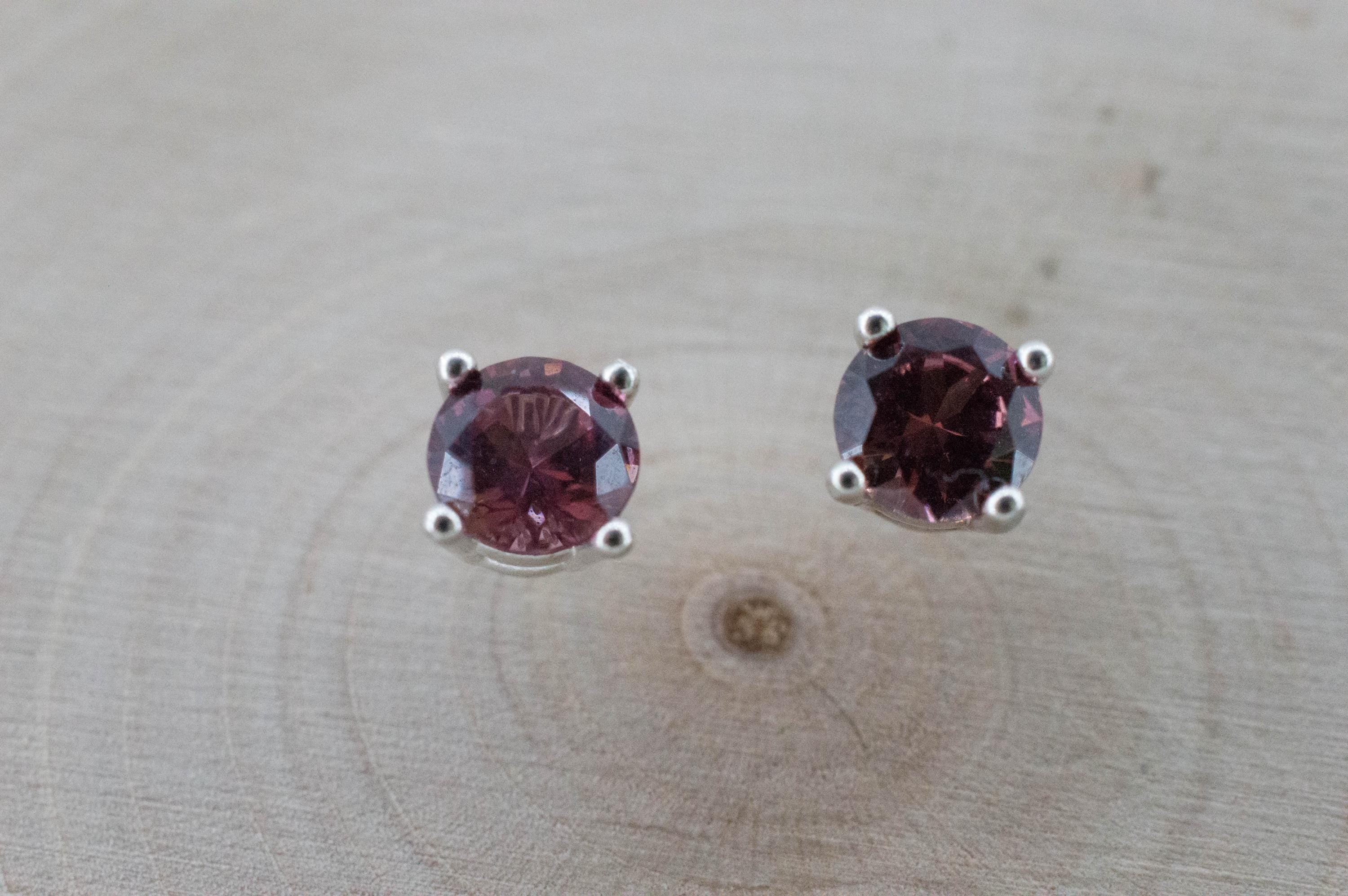 Imperial Garnet Earrings; Natural Untreated Tanzania Lindi Garnet; 1.110cts - Mark Oliver Gems