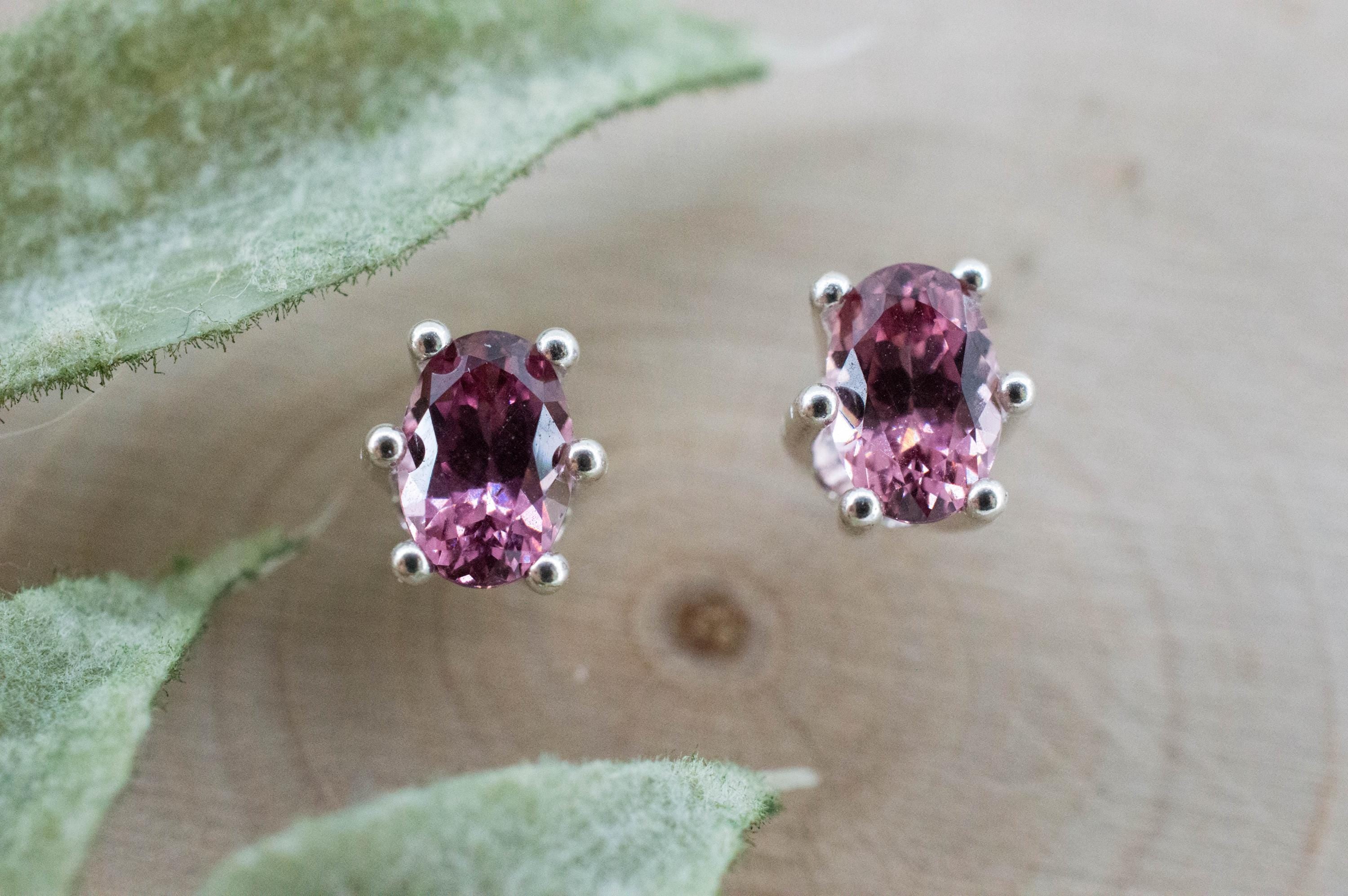 Imperial Garnet Earrings; Natural Untreated Tanzania Lindi Garnet; 1.135cts - Mark Oliver Gems