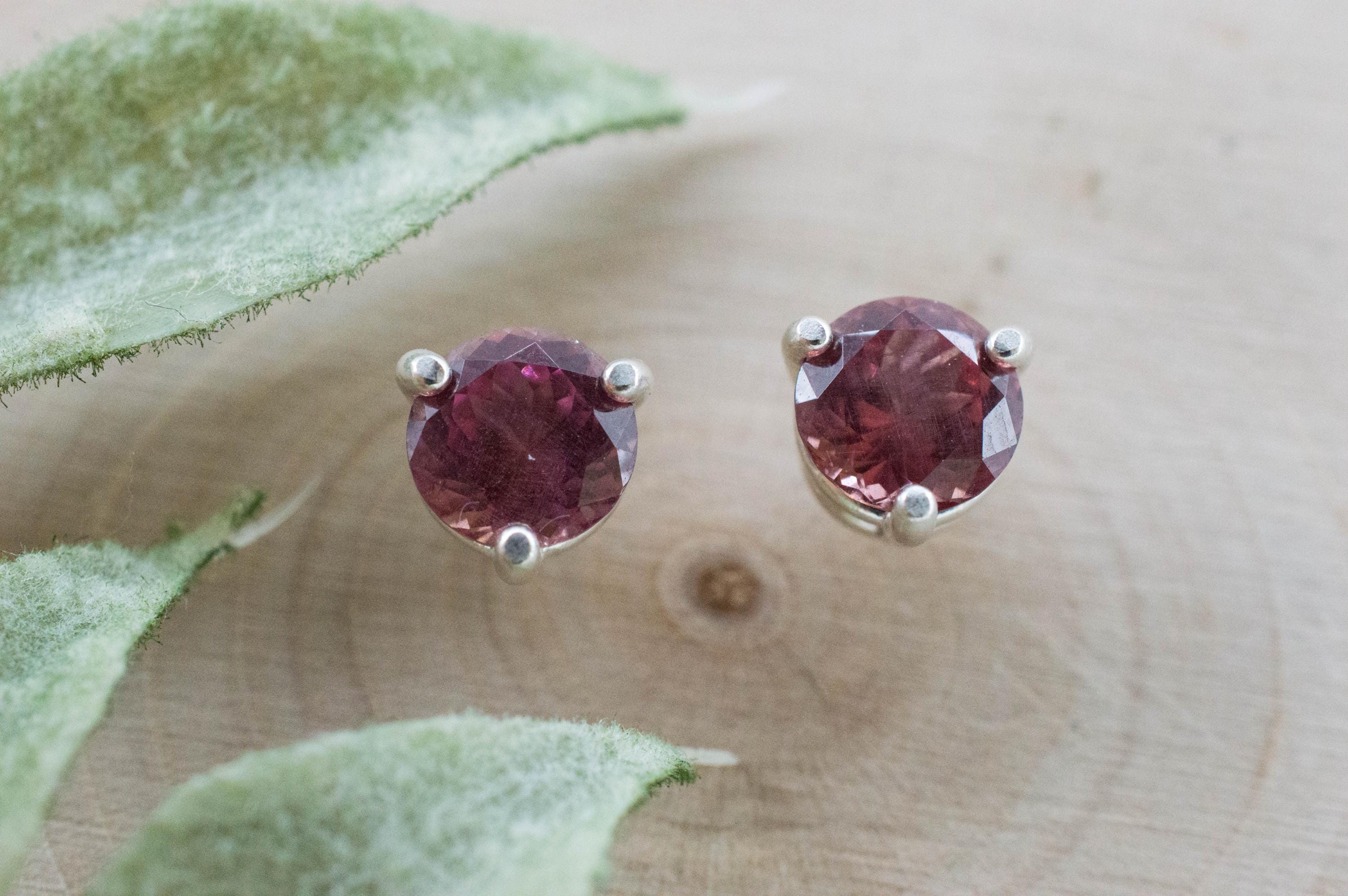Imperial Garnet Earrings; Natural Untreated Tanzania Lindi Garnet; 1.955cts - Mark Oliver Gems
