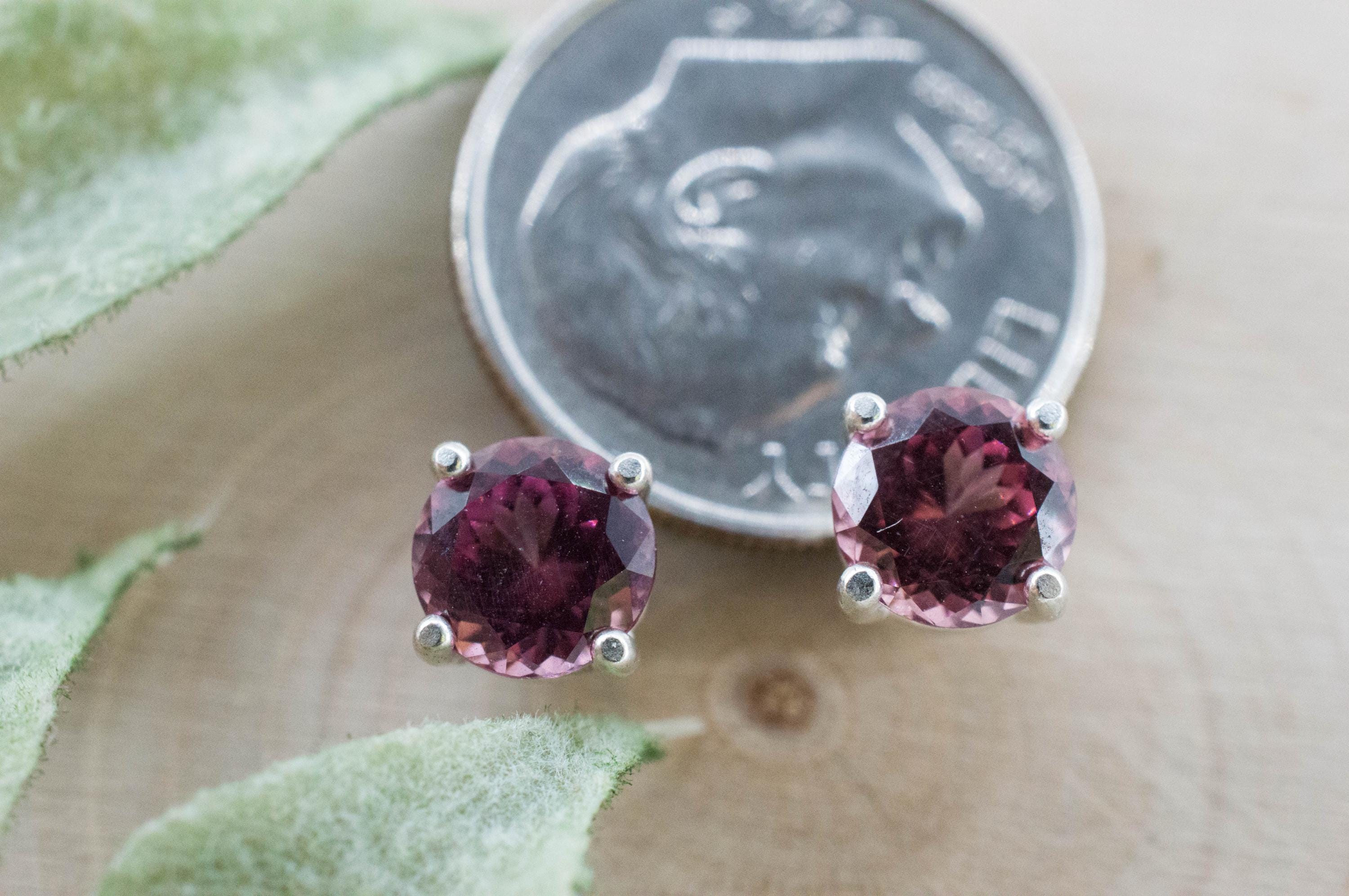 Imperial Garnet Earrings; Natural Untreated Tanzania Lindi Garnet; 2.060cts - Mark Oliver Gems