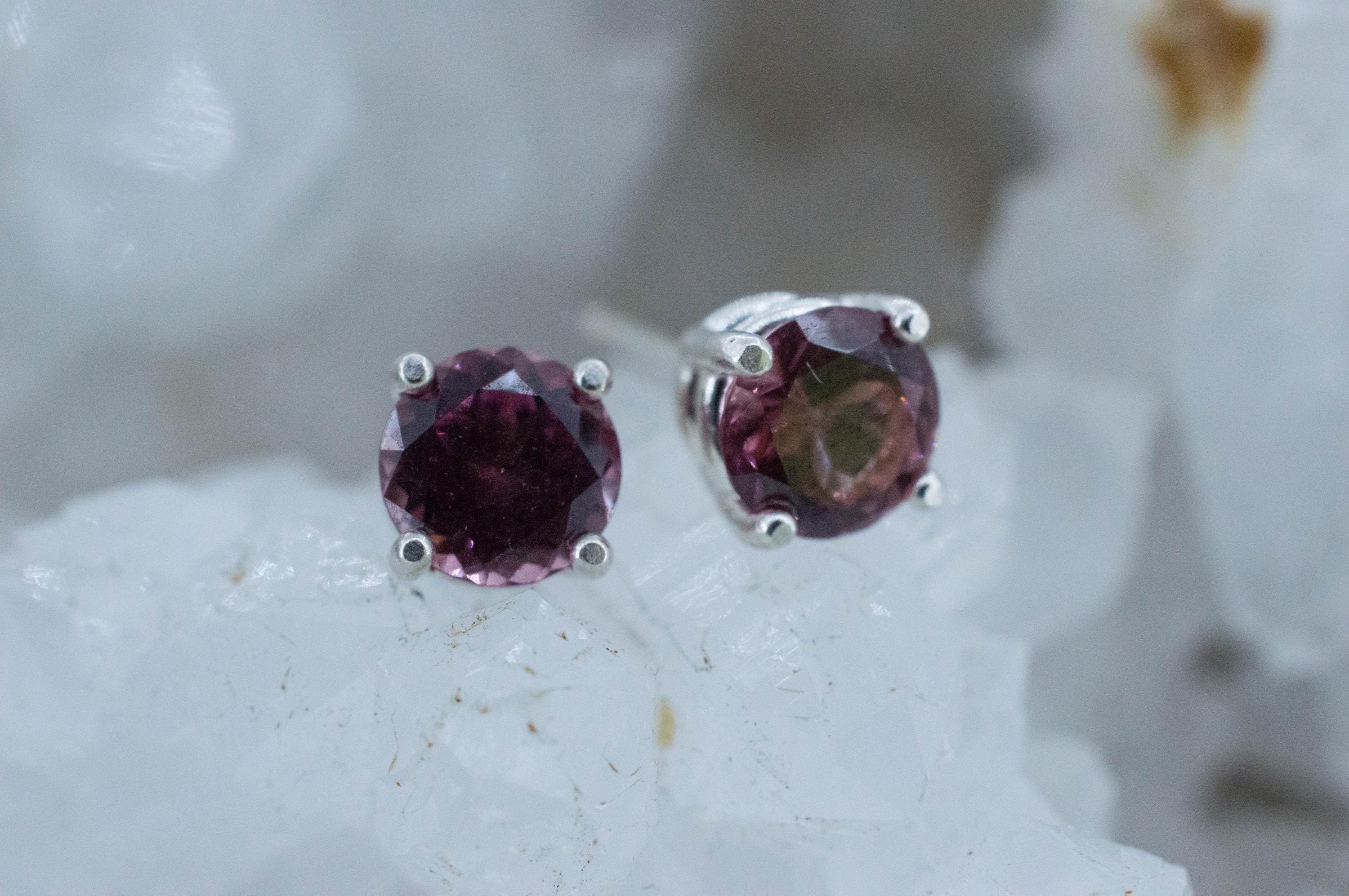 Imperial Garnet Earrings; Natural Untreated Tanzania Lindi Garnet; 2.060cts - Mark Oliver Gems