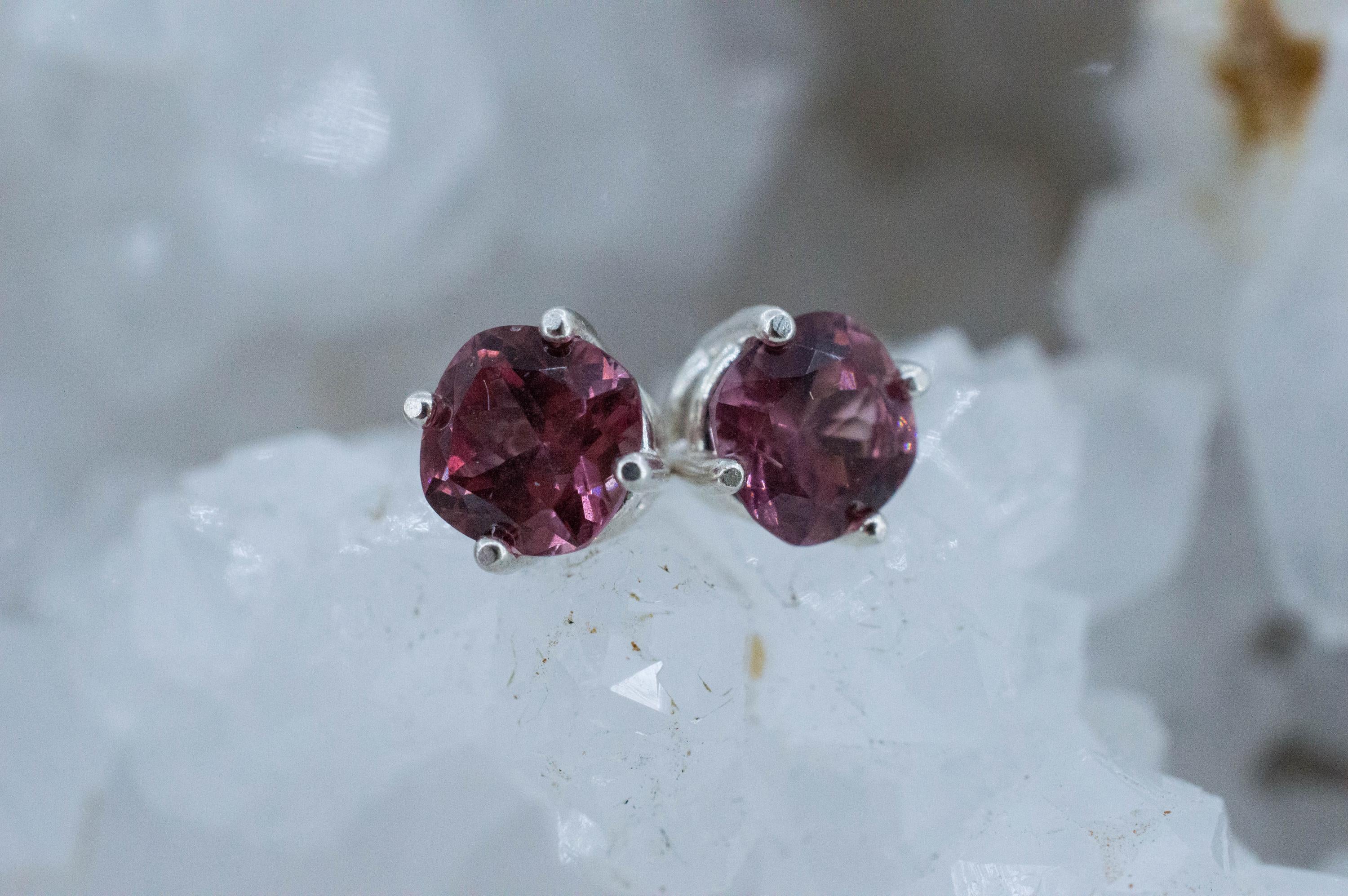 Imperial Garnet Earrings; Natural Untreated Tanzania Lindi Garnet; 2.315cts - Mark Oliver Gems