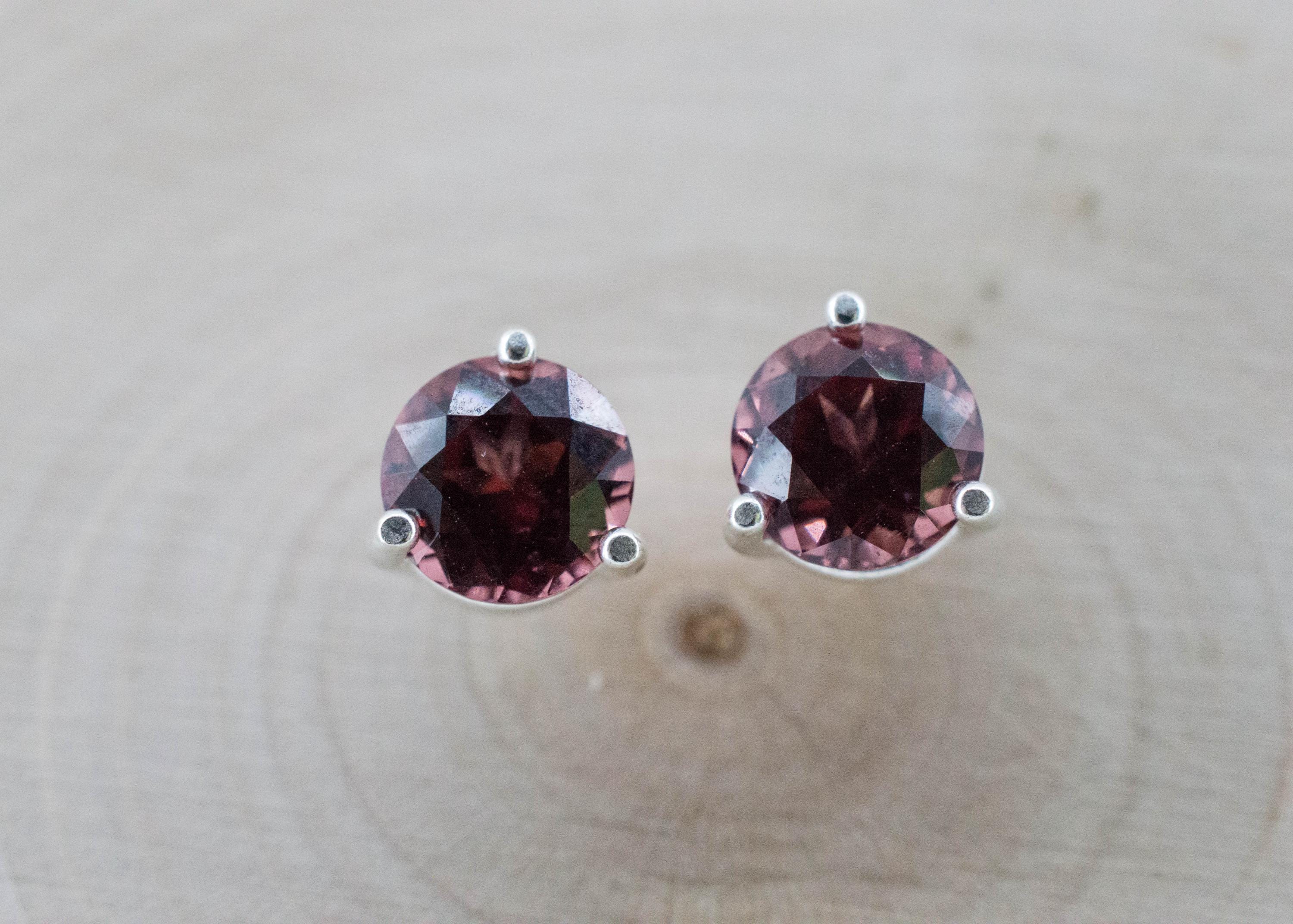 Imperial Garnet Earrings; Natural Untreated Tanzania Lindi Garnet; 2.785cts - Mark Oliver Gems