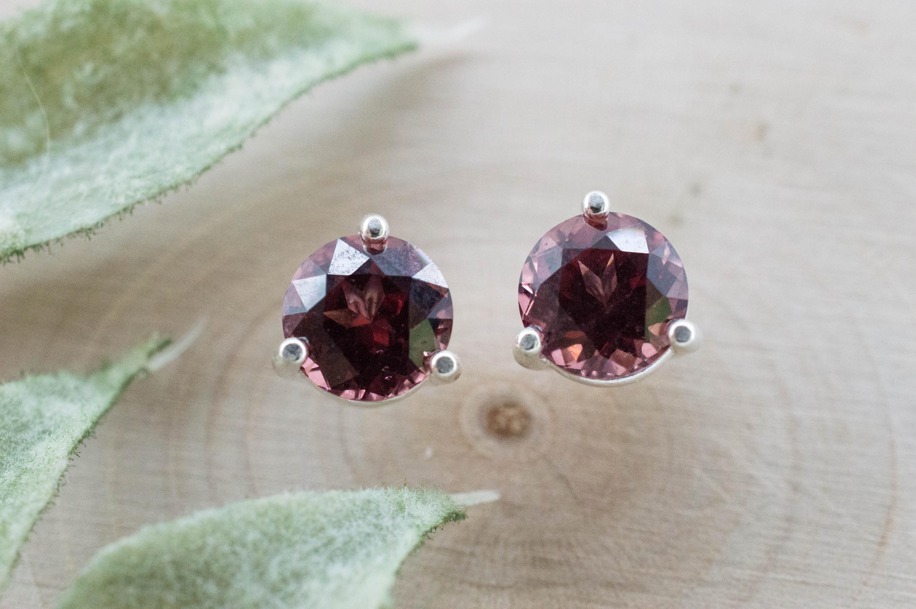 Imperial Garnet Earrings; Natural Untreated Tanzania Lindi Garnet; 2.785cts - Mark Oliver Gems