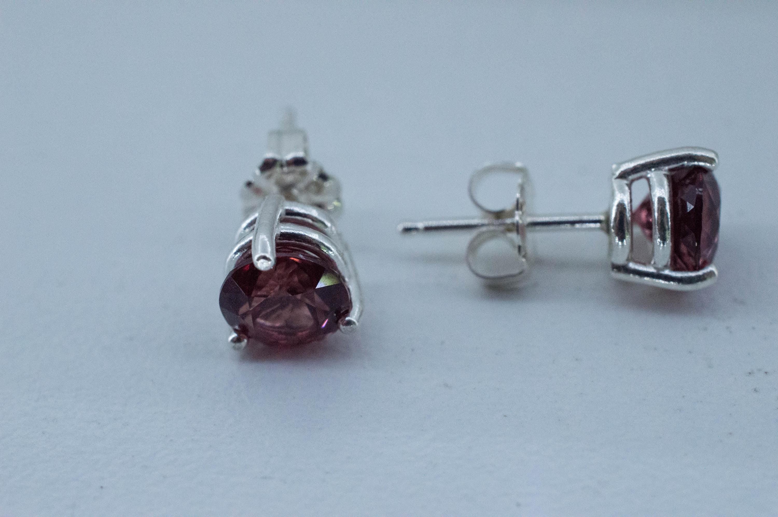 Imperial Garnet Earrings; Natural Untreated Tanzania Lindi Garnet; 2.785cts - Mark Oliver Gems