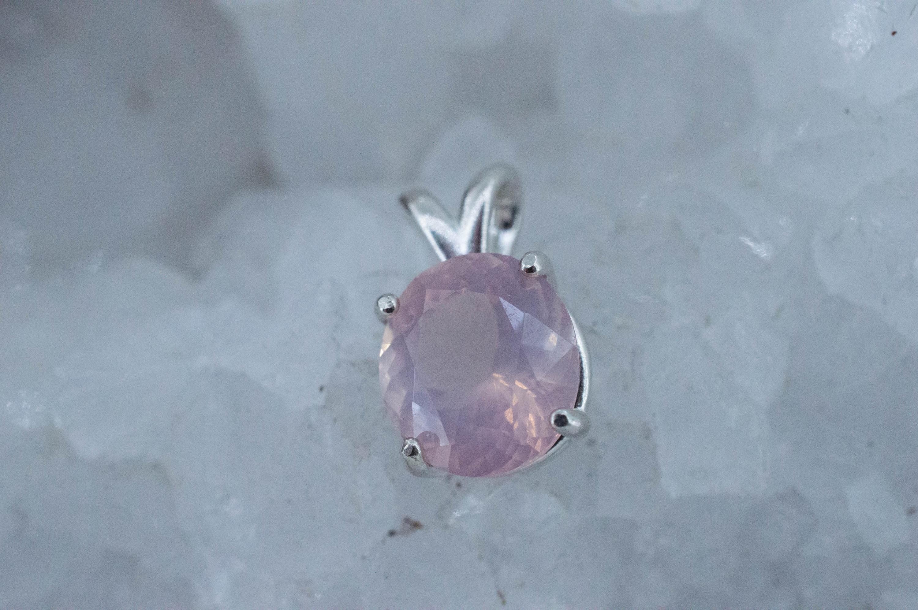 Rose Quartz Pendant; Natural Untreated Brazil Rose Quartz; 3.335cts - Mark Oliver Gems