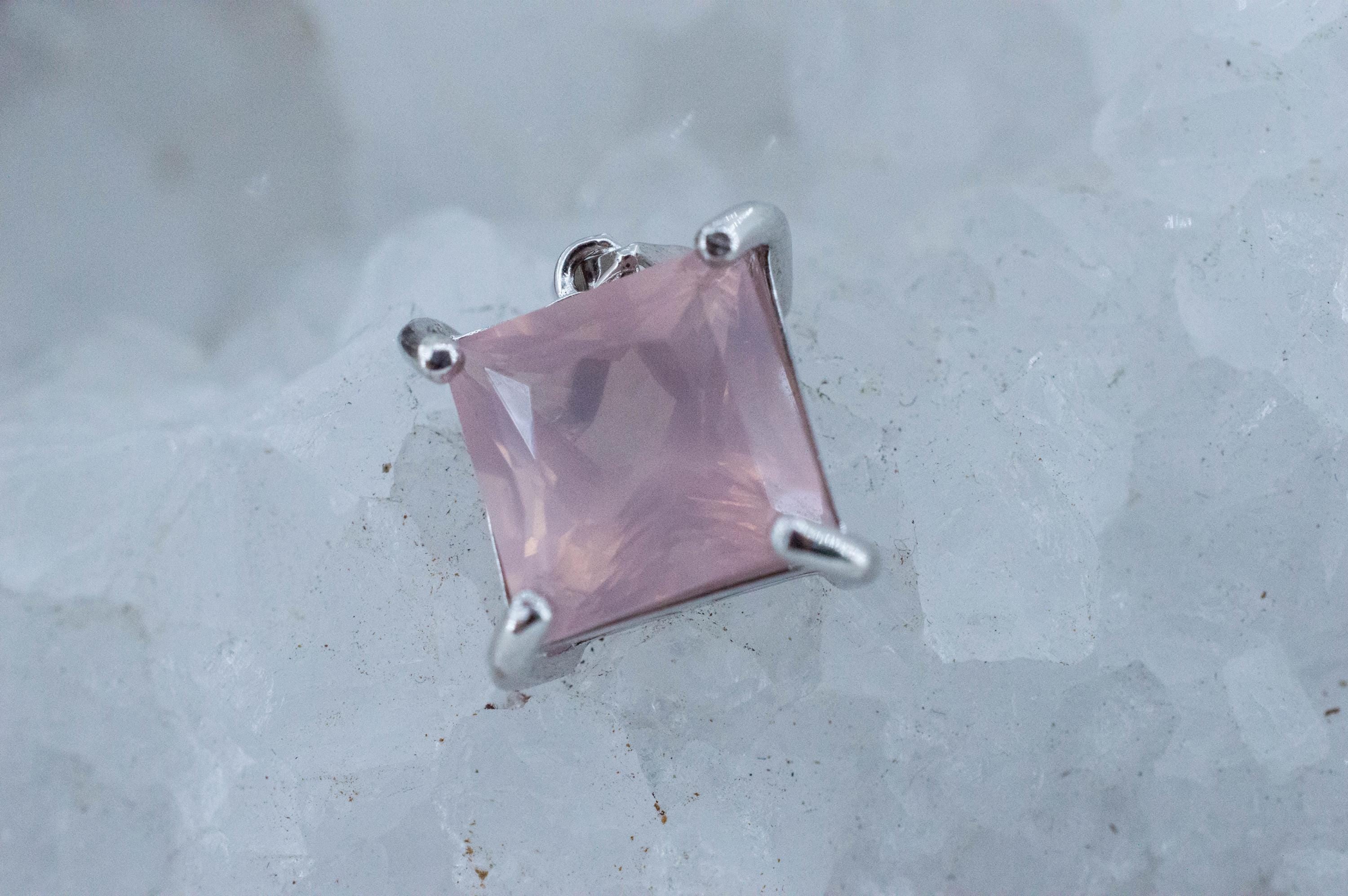 Rose Quartz Pendant; Natural Untreated Brazil Rose Quartz; 3.630cts - Mark Oliver Gems