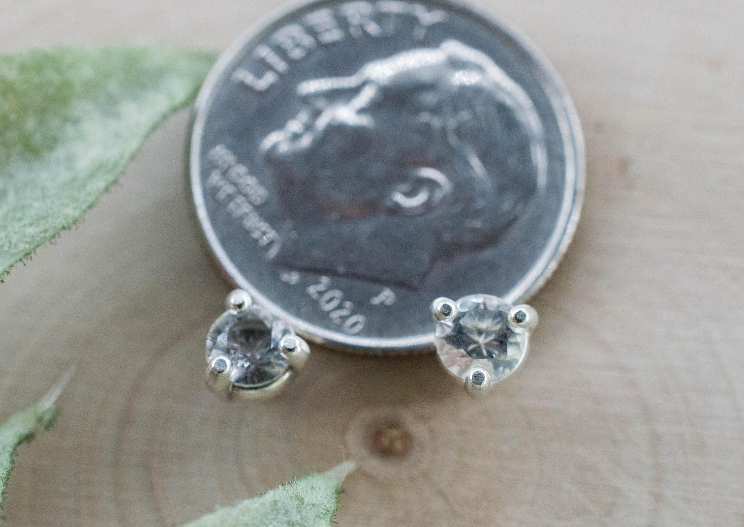 Herkimer Diamond Earrings, Natural Untreated New York Quartz; 0.310cts - Mark Oliver Gems