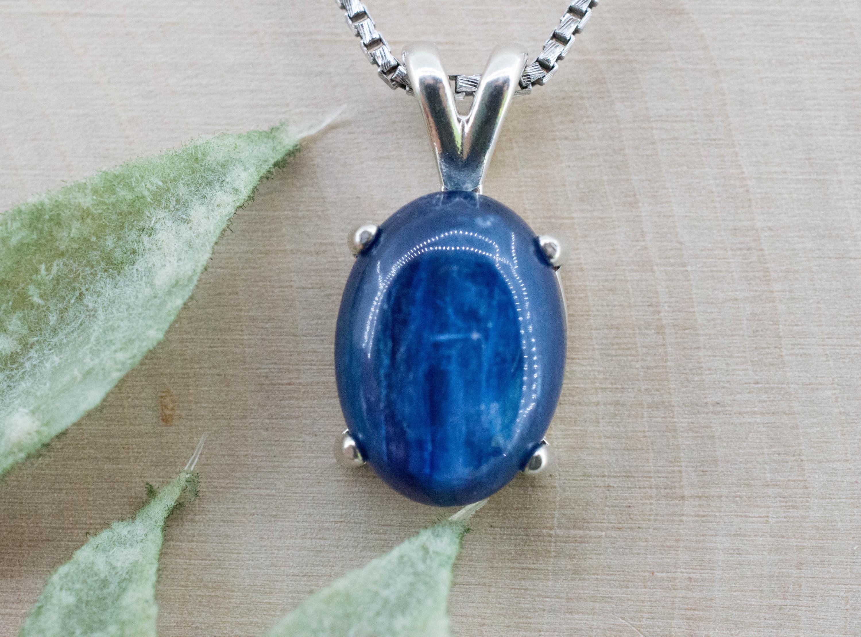 Kyanite Pendant; Natural Untreated Nepal Kyanite; 8.965cts - Mark Oliver Gems