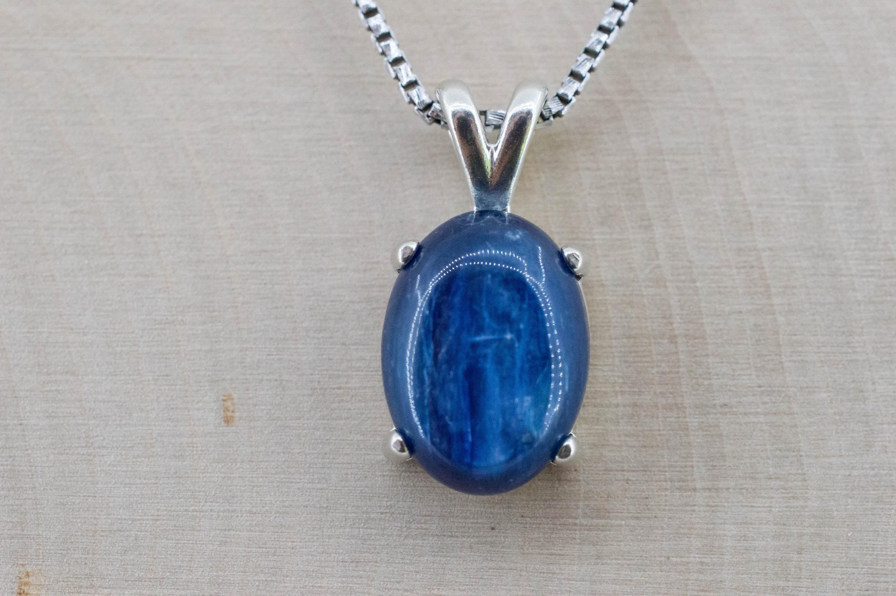 Kyanite Pendant; Natural Untreated Nepal Kyanite; 8.965cts - Mark Oliver Gems