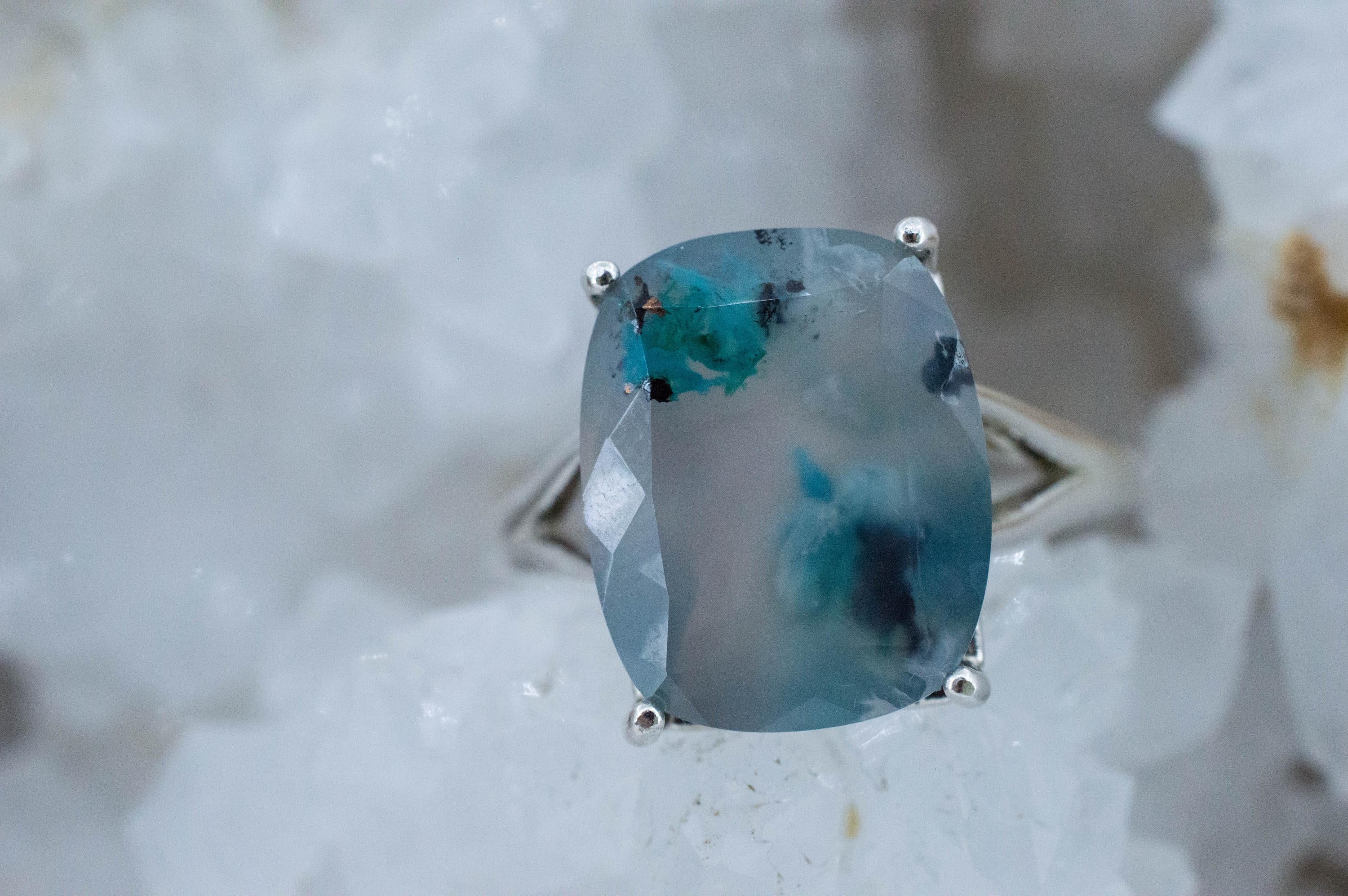 Aquadite Ring; Natural Untreated Indonesia Aquadite™; 10.960cts - Mark Oliver Gems